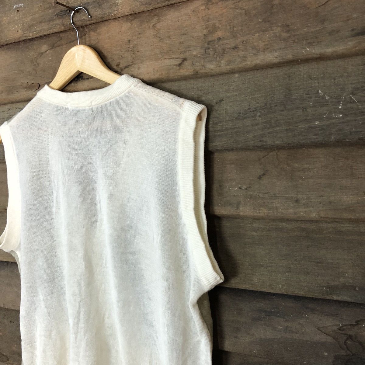 Aran Isles Knitwear Rentree White art cardigan Vest knitwear #H254 Size US M / EU 48-50 / 2 - 9 Thumbnail