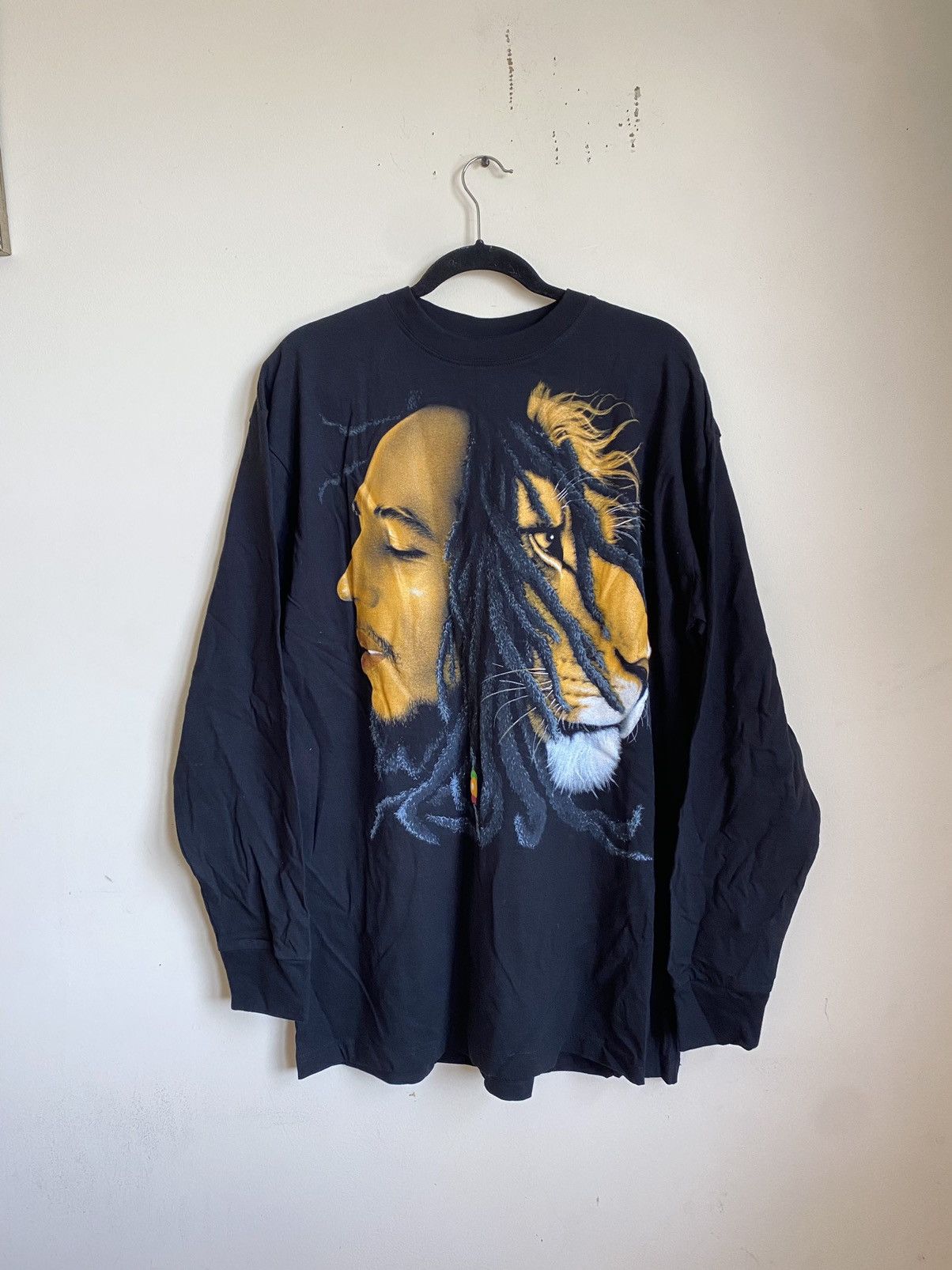 Bob Marley × Rap Tees × Vintage Vintage Bob Marley Longsleeve tee Y2K Size US XL / EU 56 / 4 - 1 Thumbnail