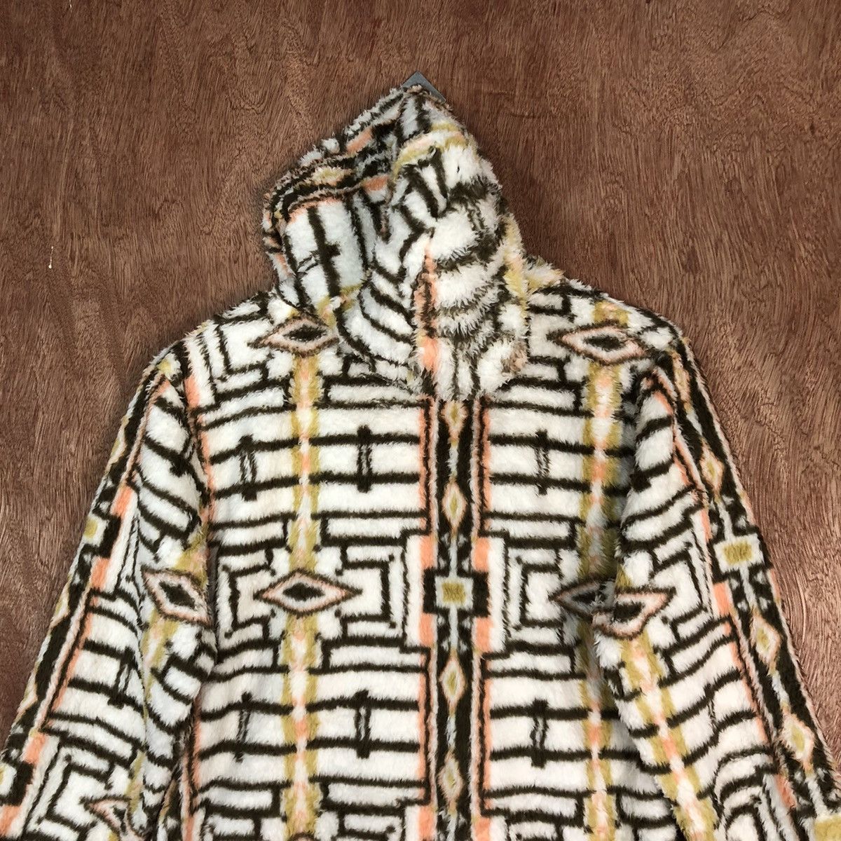 Japanese Brand Livre Kina Multicolor fleece hoodie sweater #H142 Size M / US 6-8 / IT 42-44 - 12 Thumbnail