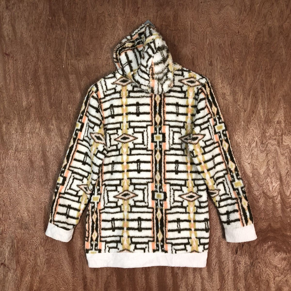 Japanese Brand Livre Kina Multicolor fleece hoodie sweater #H142 Size M / US 6-8 / IT 42-44 - 11 Thumbnail