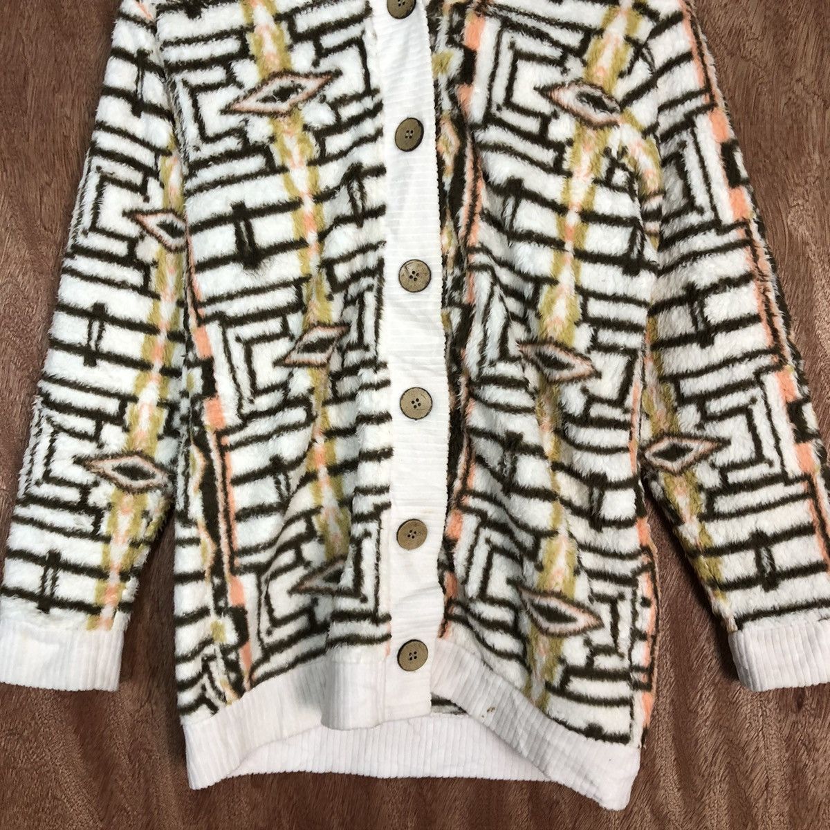 Japanese Brand Livre Kina Multicolor fleece hoodie sweater #H142 Size M / US 6-8 / IT 42-44 - 8 Thumbnail
