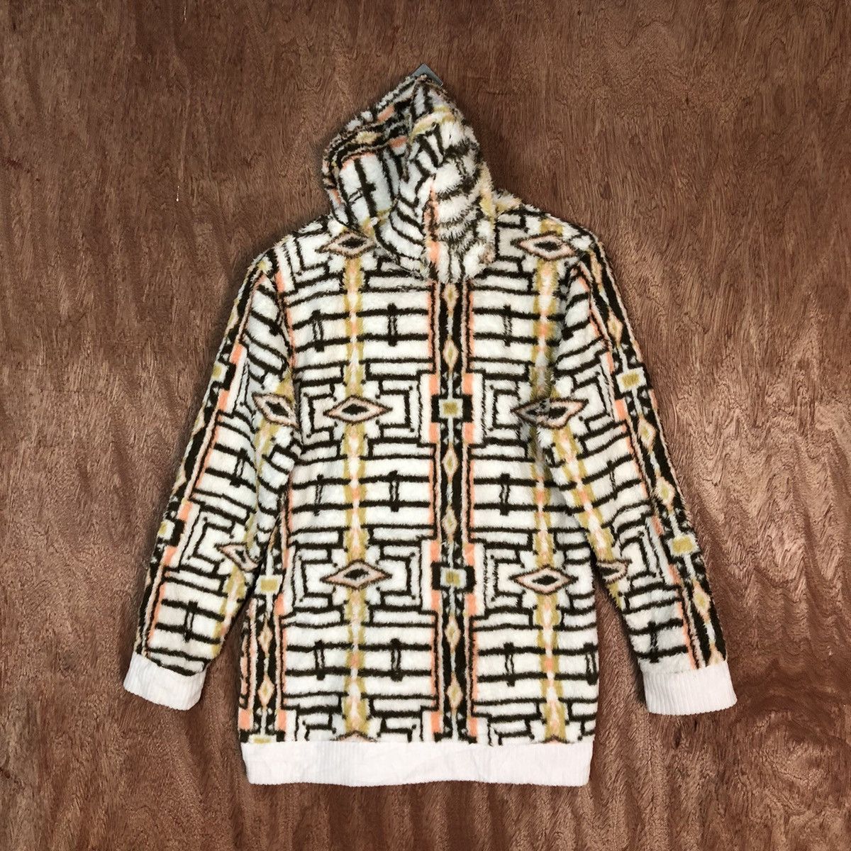 Japanese Brand Livre Kina Multicolor fleece hoodie sweater #H142 Size M / US 6-8 / IT 42-44 - 13 Thumbnail
