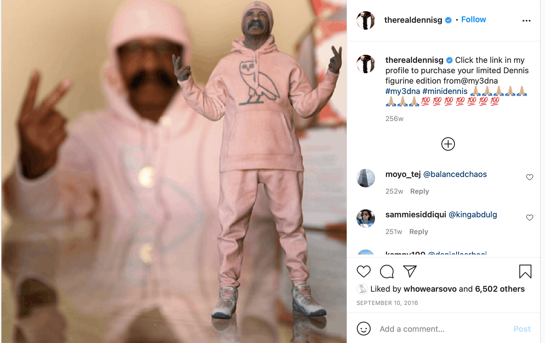 Drake 🌸RARE🌸 OVO PINK & SLIVER SWEETER MAN OG OWL HOODIE 2016 Size US M / EU 48-50 / 2 - 19 Thumbnail