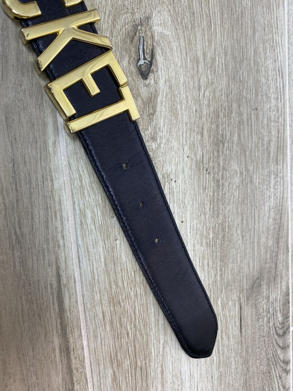 Moschino MOSCHINO leather belt Rare Gold Logo Jacket Redwall Vintage Size ONE SIZE - 7 Thumbnail