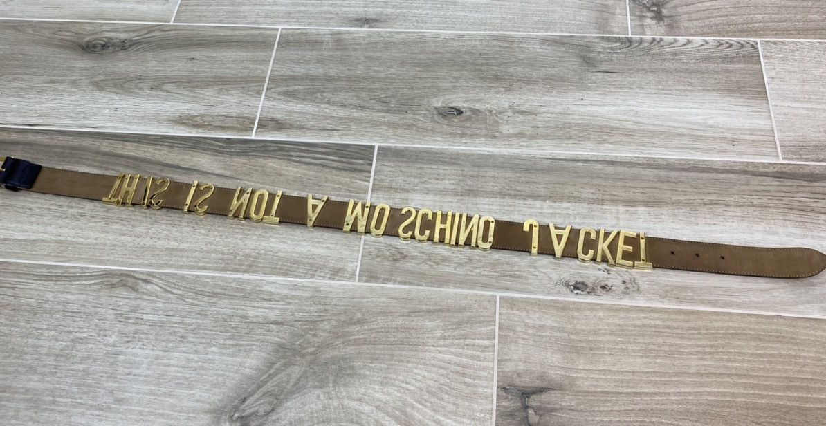Moschino MOSCHINO leather belt Rare Gold Logo Jacket Redwall Vintage Size ONE SIZE - 5 Thumbnail