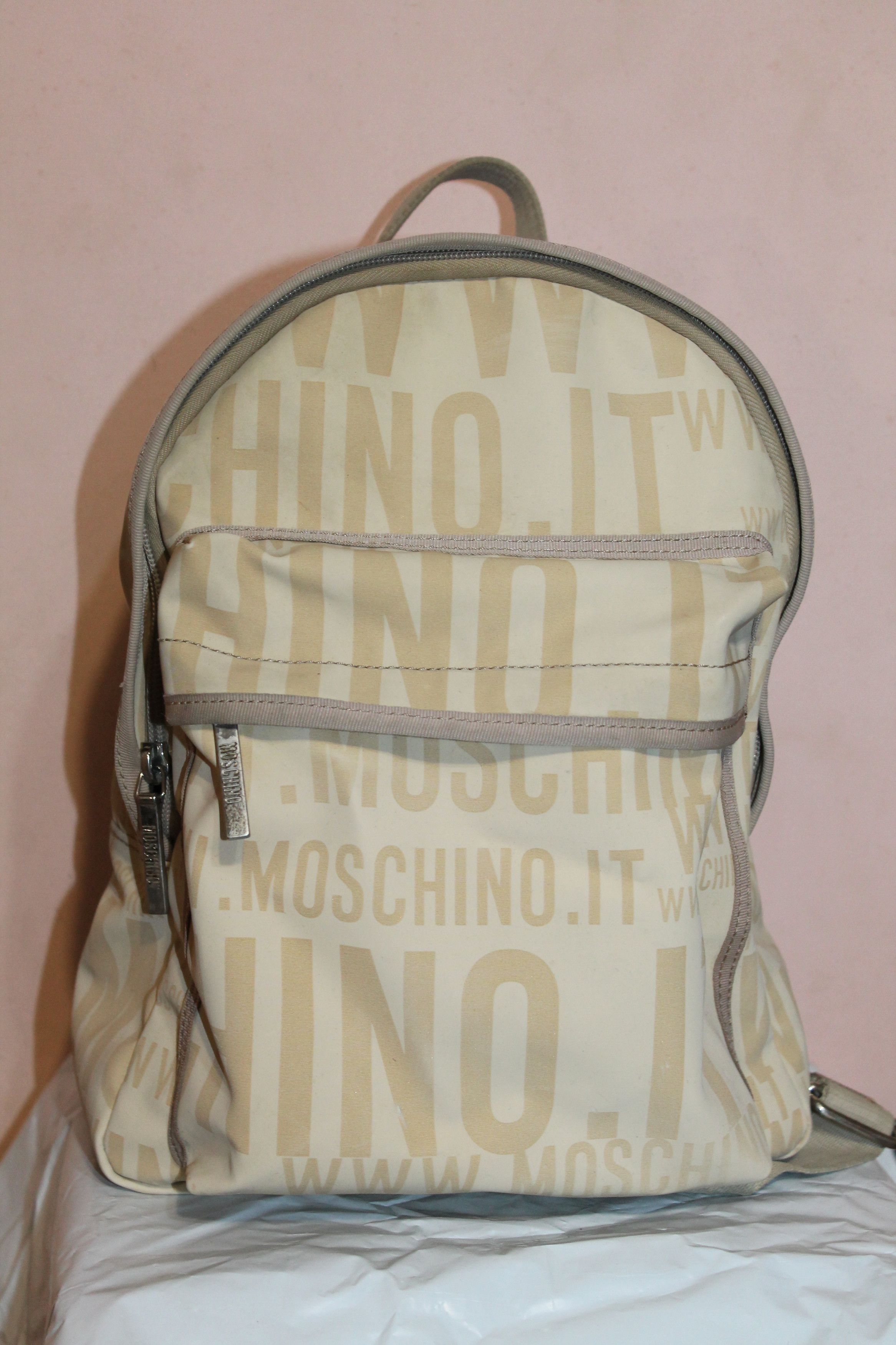 Moschino Vintage Backpack PVC Monogram Signature - www 