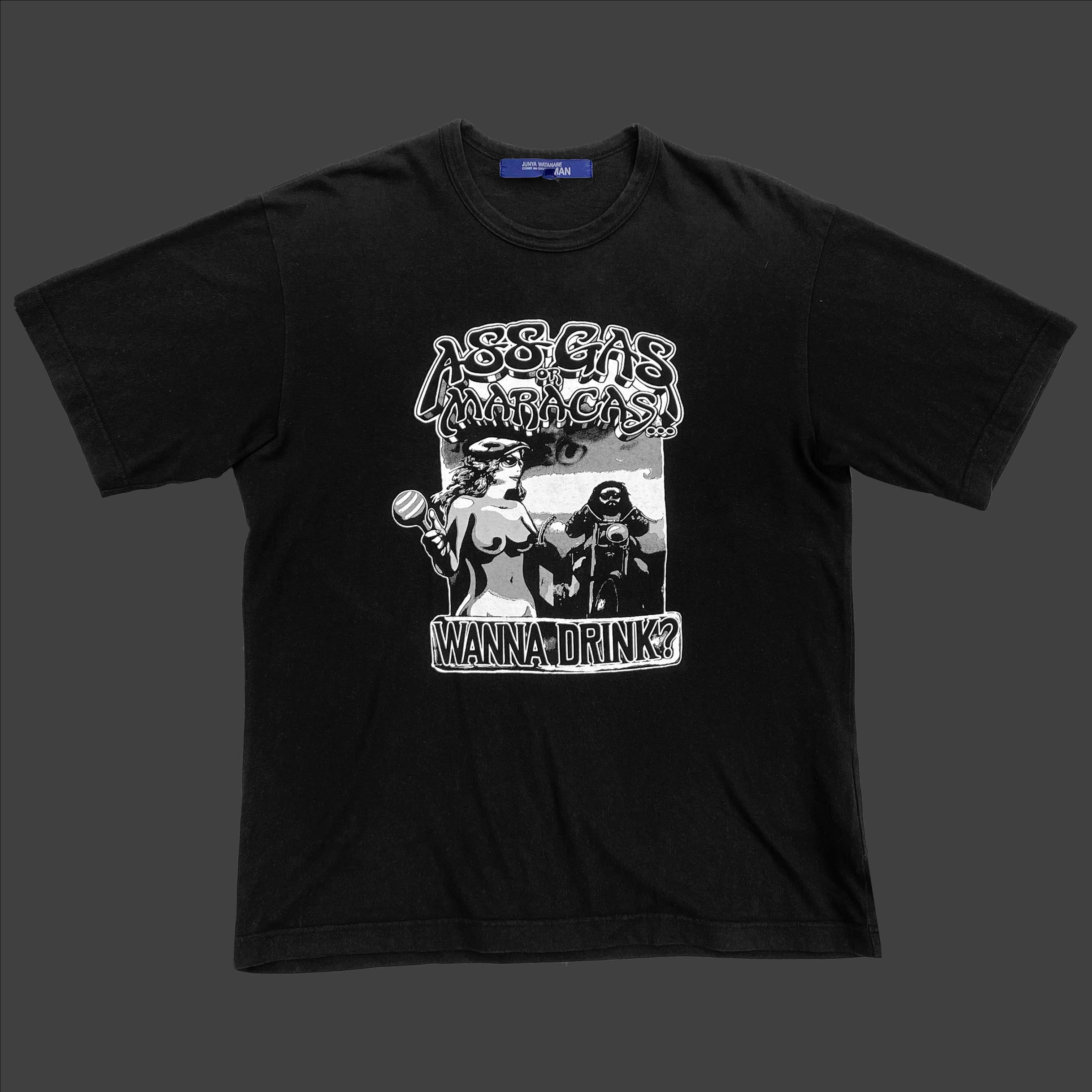 JUNYA WATANABE ASS GAS OR MARACAS Tシャツ Japanese Brand × Junya Watanabe Junya Watanabe Ass Gass or