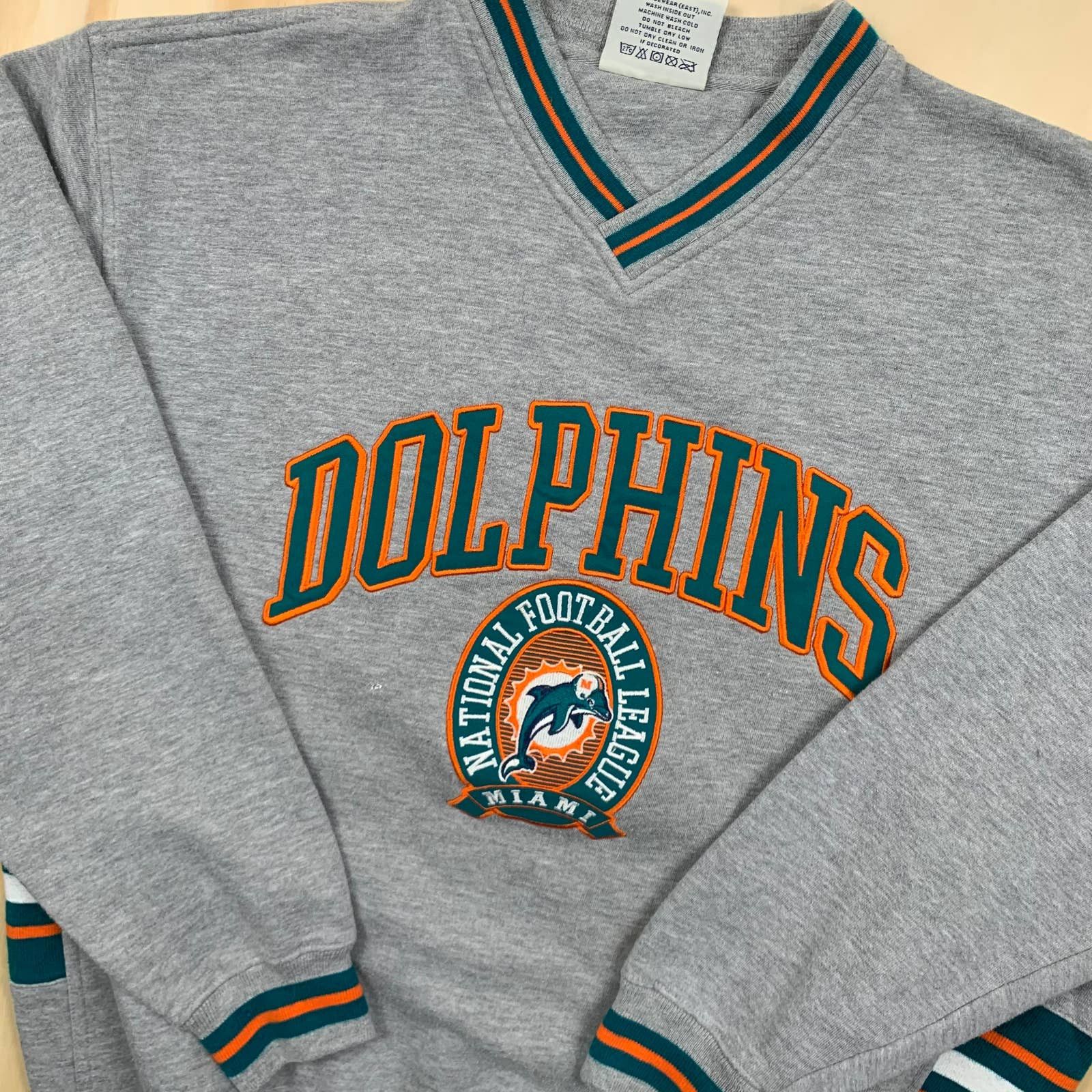 NFL Vintage Miami dolphins lee sports nfl crewneck sweatshirt Size US L / EU 52-54 / 3 - 2 Thumbnail