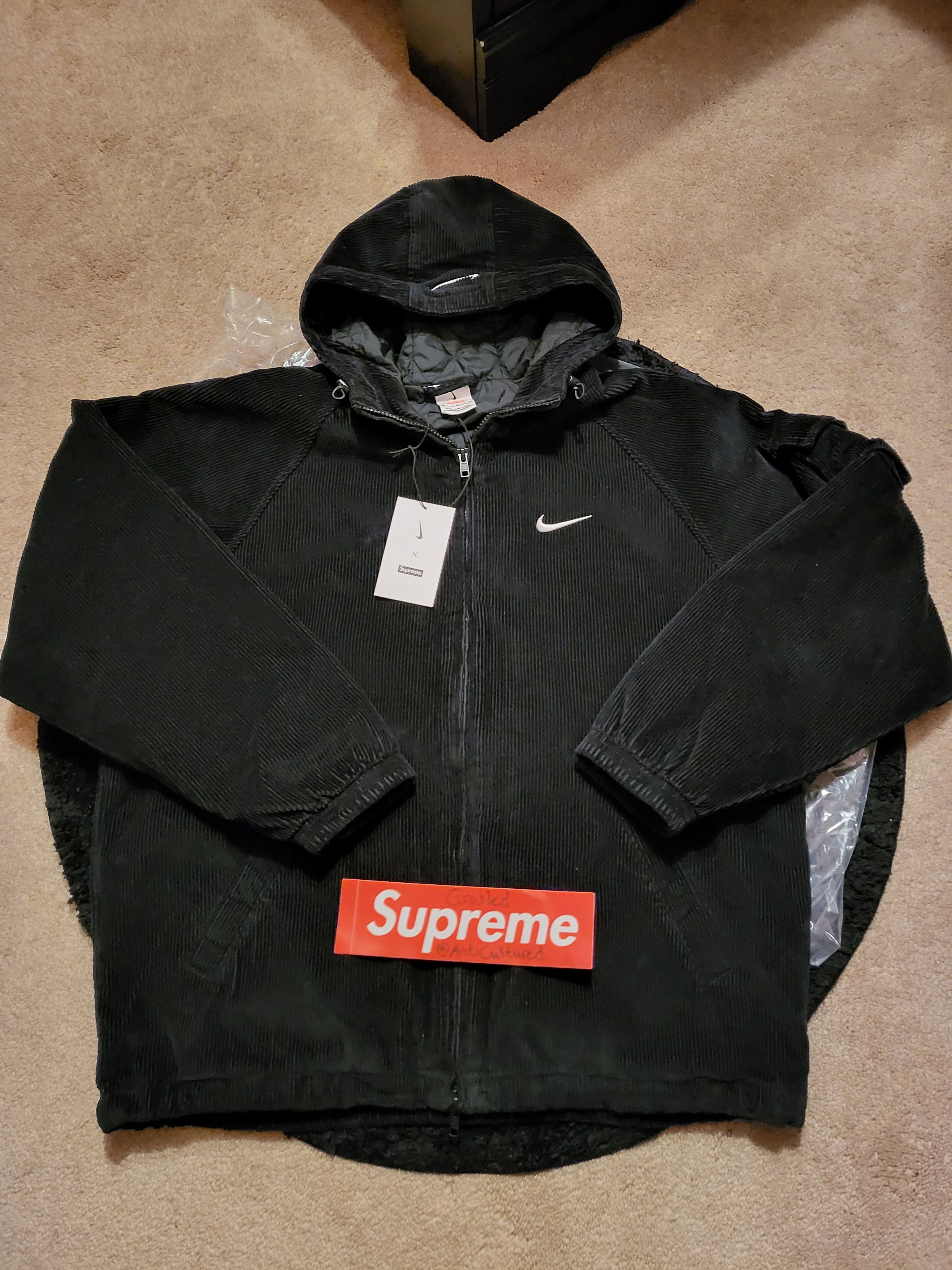 Supreme Supreme Nike Arc Corduroy Hooded Jacket | Grailed