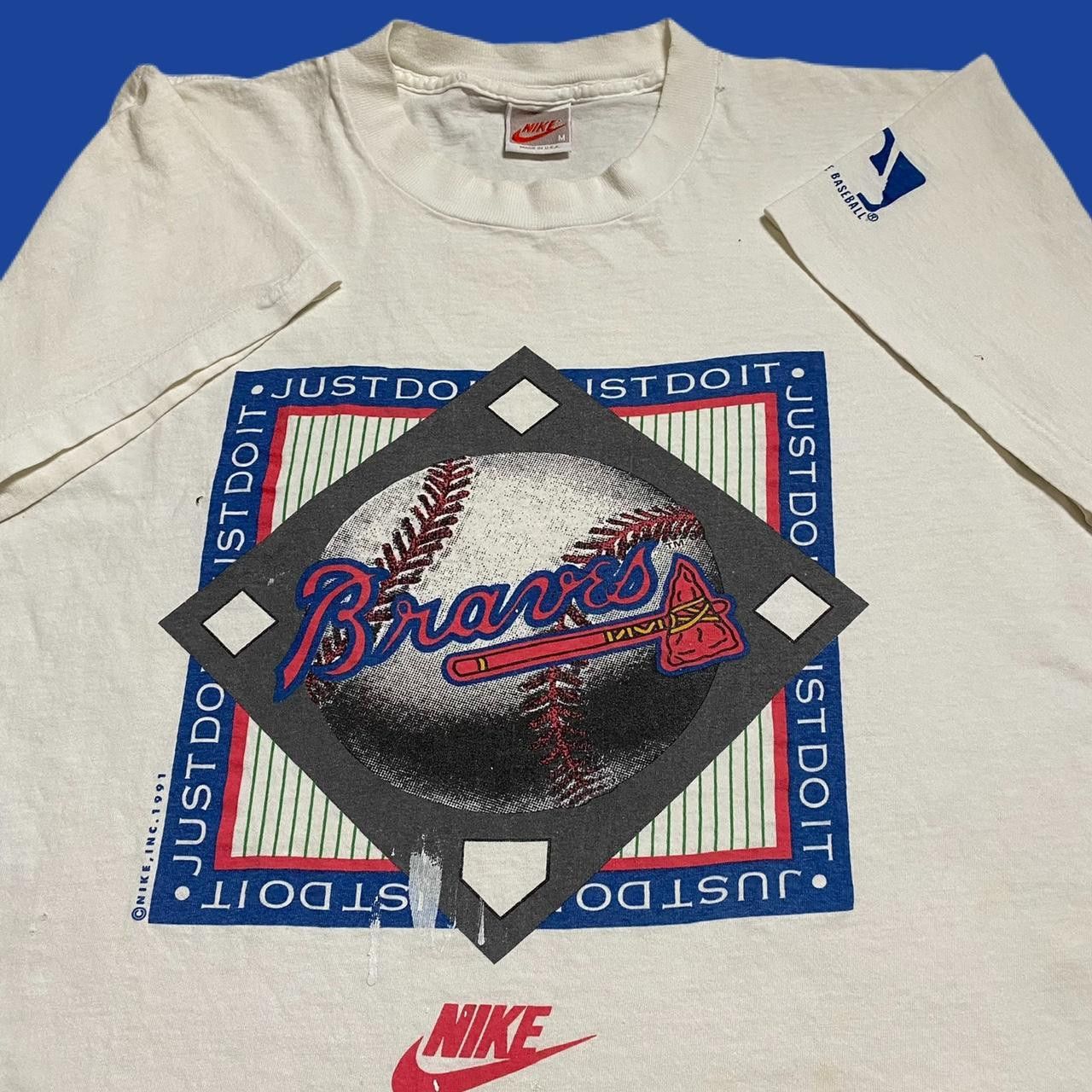 Nike vintage 1991 nike atlanta braves mlb shirt