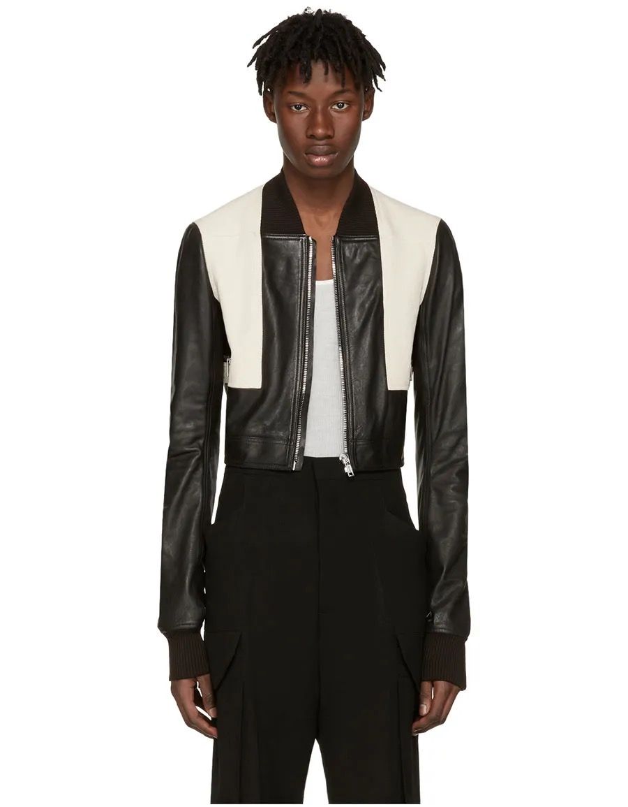 Rick Owens SS17 Walrus Leather Geoharness Cropped Jacket | Grailed