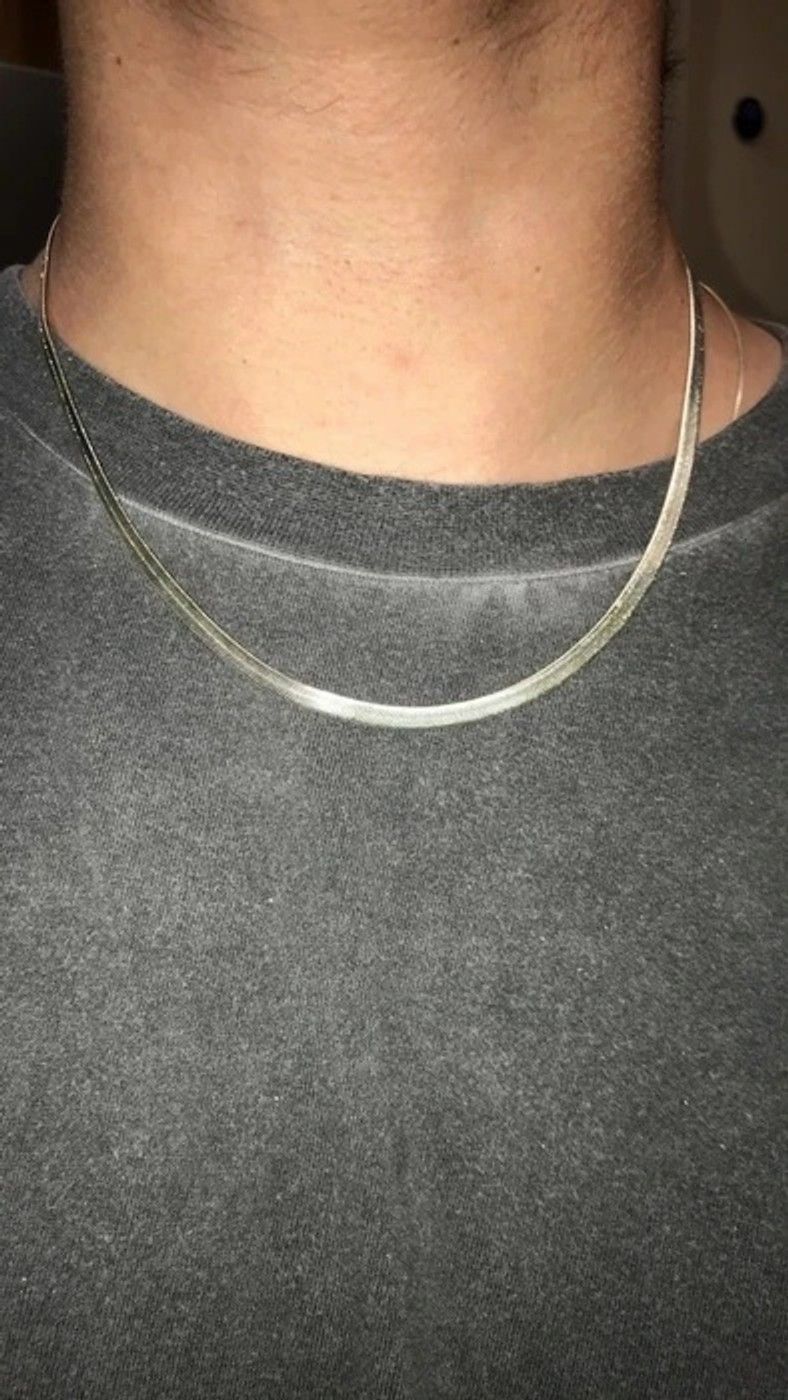 Other Silver Herringbone 925 Chain (PVD) Size ONE SIZE - 1 Preview
