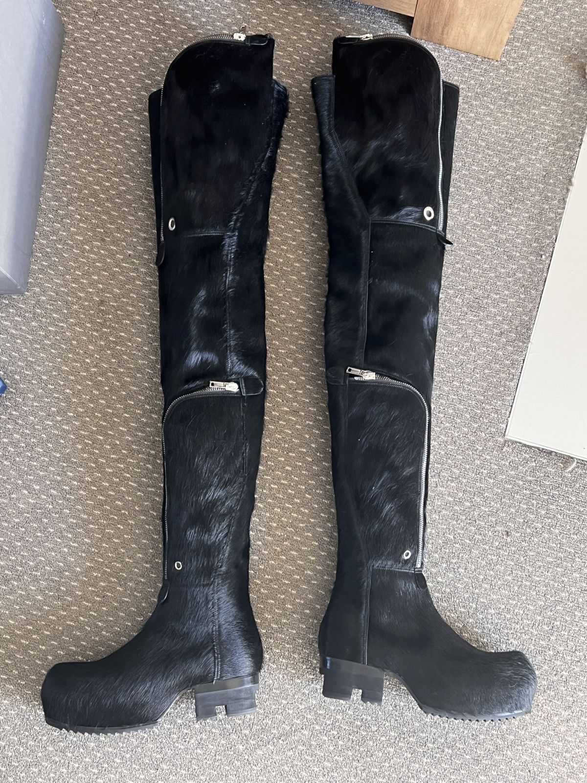 Rick Owens Thigh High Boots | Grailed