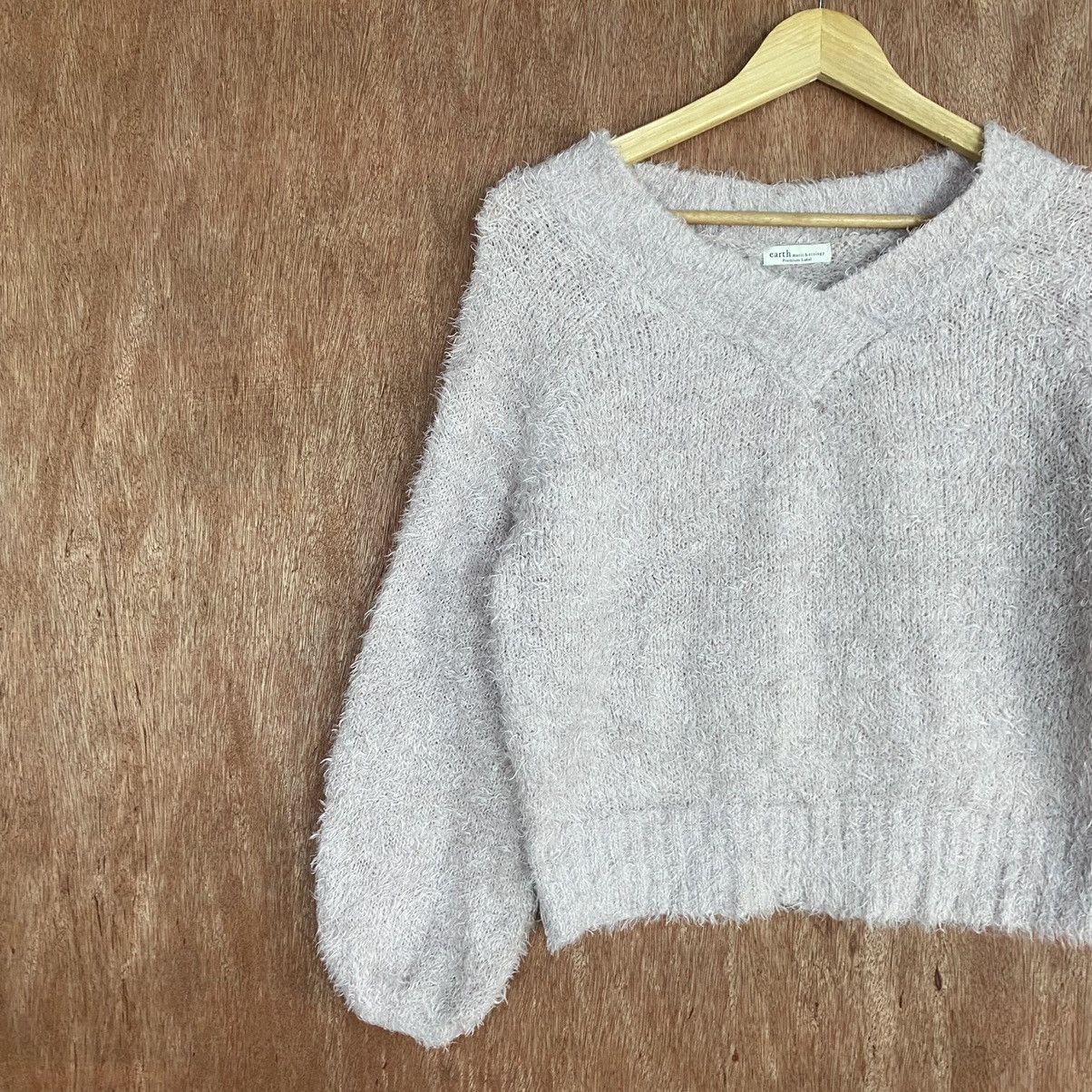 Homespun Knitwear × Japanese Brand Earth Music & Ecology Mohair Knitwear #0396 Size US M / EU 48-50 / 2 - 7 Thumbnail