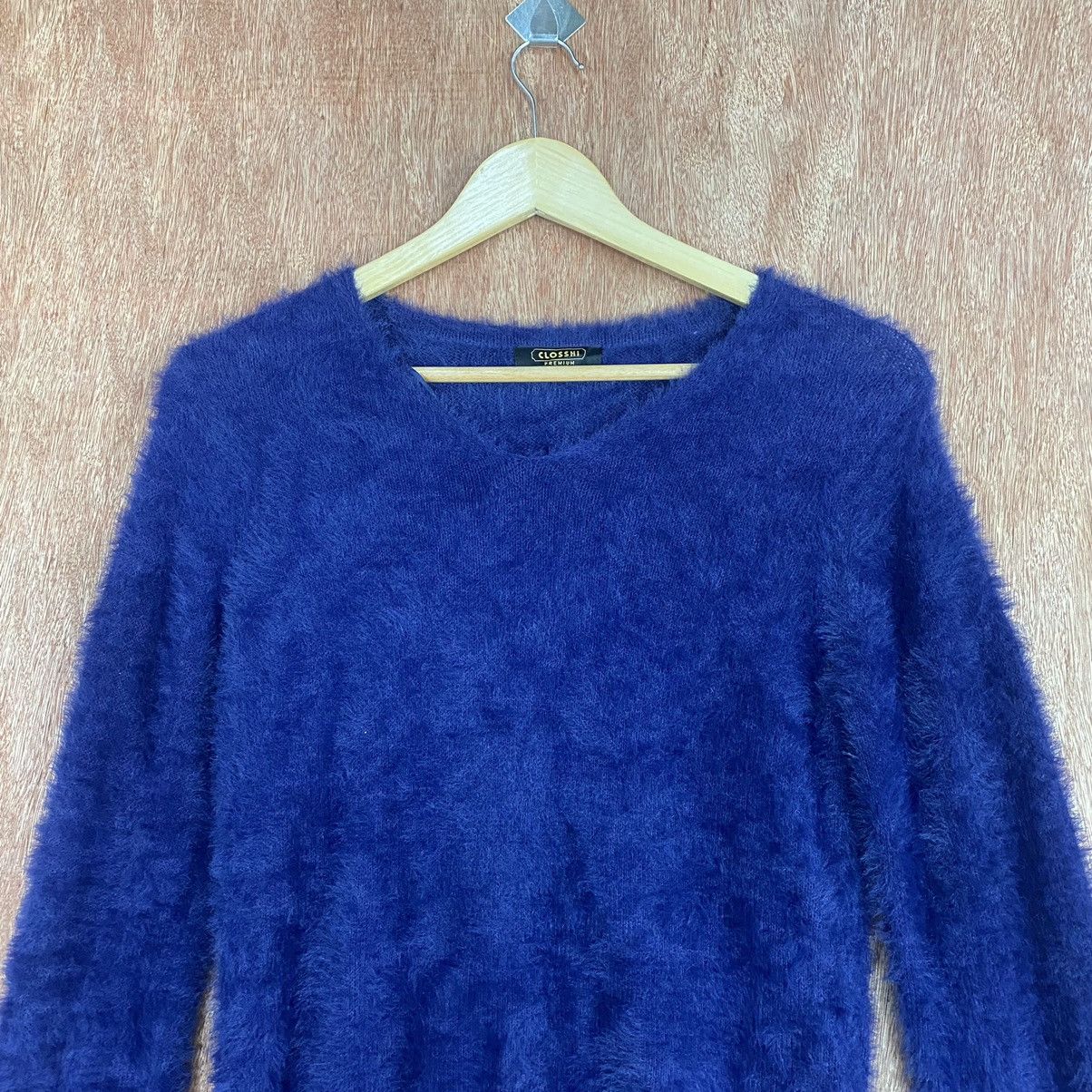 Homespun Knitwear × Japanese Brand Closshi Dark Blue Mohair Shag Shaggy Knitwear Size US M / EU 48-50 / 2 - 2 Thumbnail