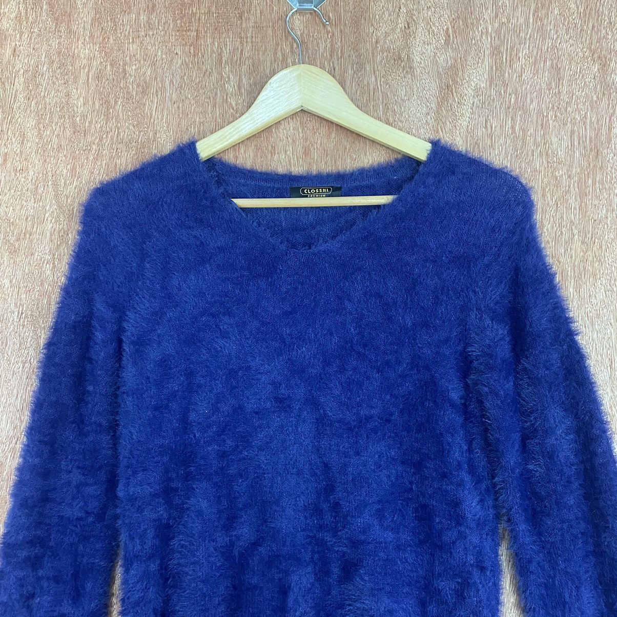 Homespun Knitwear × Japanese Brand Closshi Dark Blue Mohair Shag Shaggy Knitwear Size US M / EU 48-50 / 2 - 8 Thumbnail