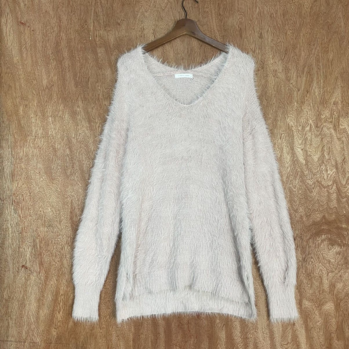 image of Homespun Knitwear x Lowrys Farm Pink Mohair Long Knitwear, Men's (Size Medium)
