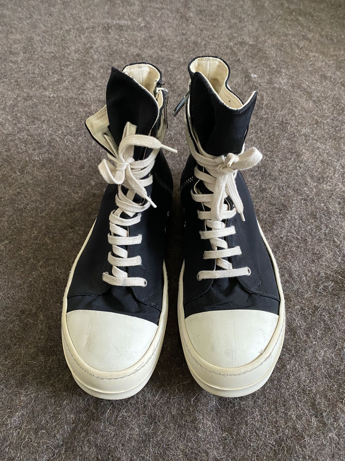 Rick Owens DRKSHDW CANVAS RAMONES HI EU43 | Grailed