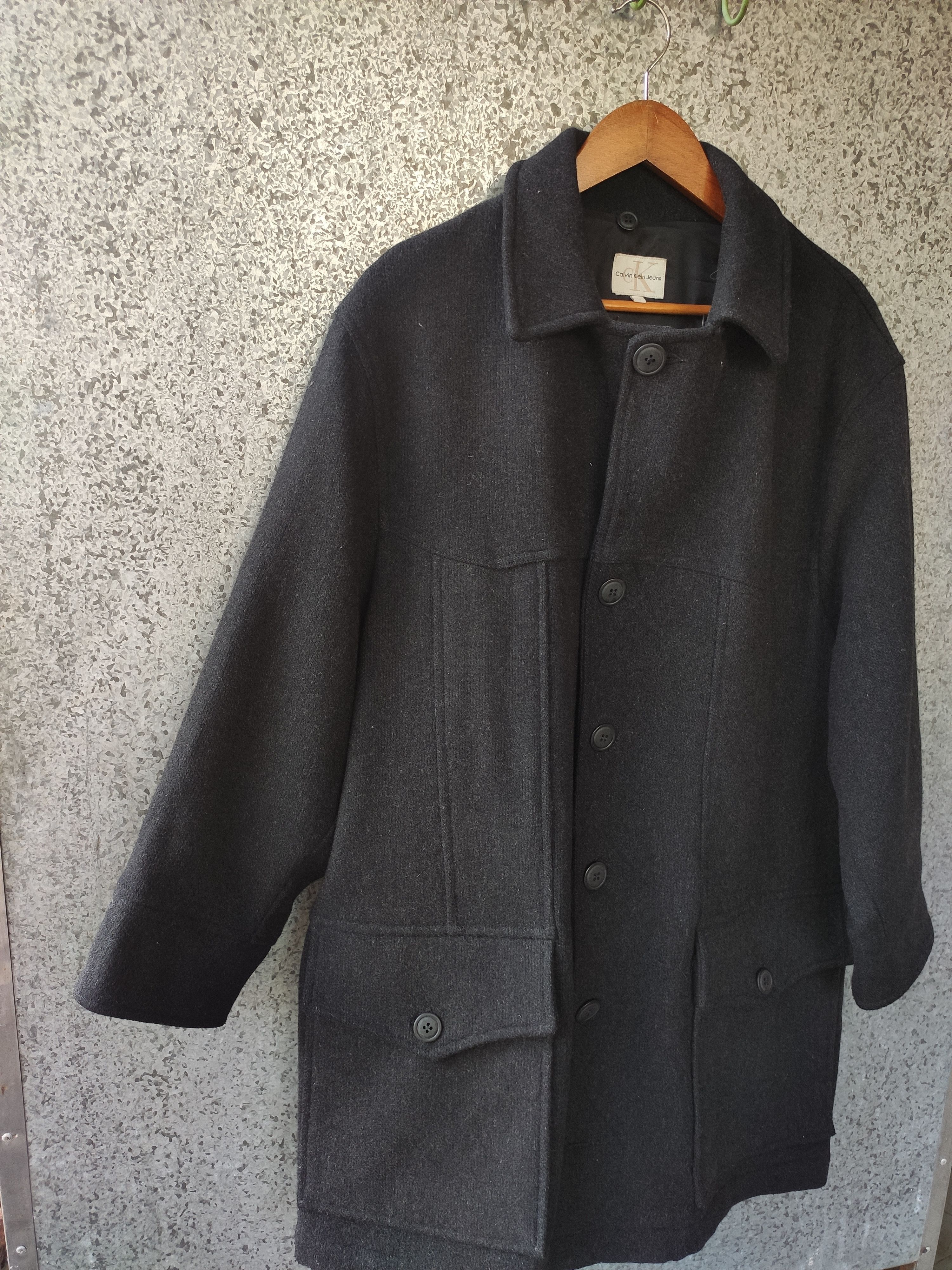 Calvin Klein 🔥 Vintage Calvin Klein Jacket wool coat Size US M / EU 48-50 / 2 - 2 Thumbnail