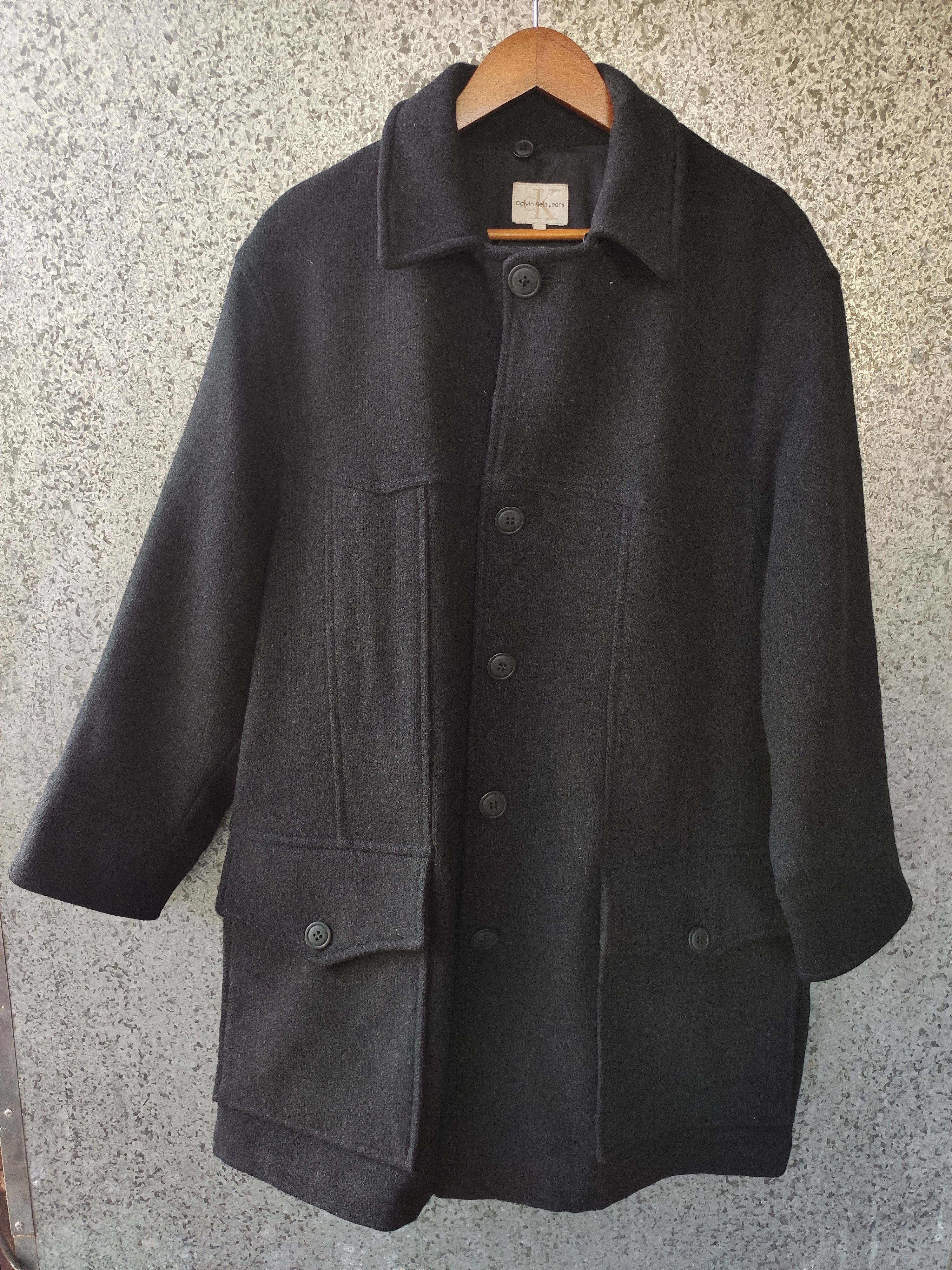 Calvin Klein 🔥 Vintage Calvin Klein Jacket wool coat Size US M / EU 48-50 / 2 - 1 Thumbnail