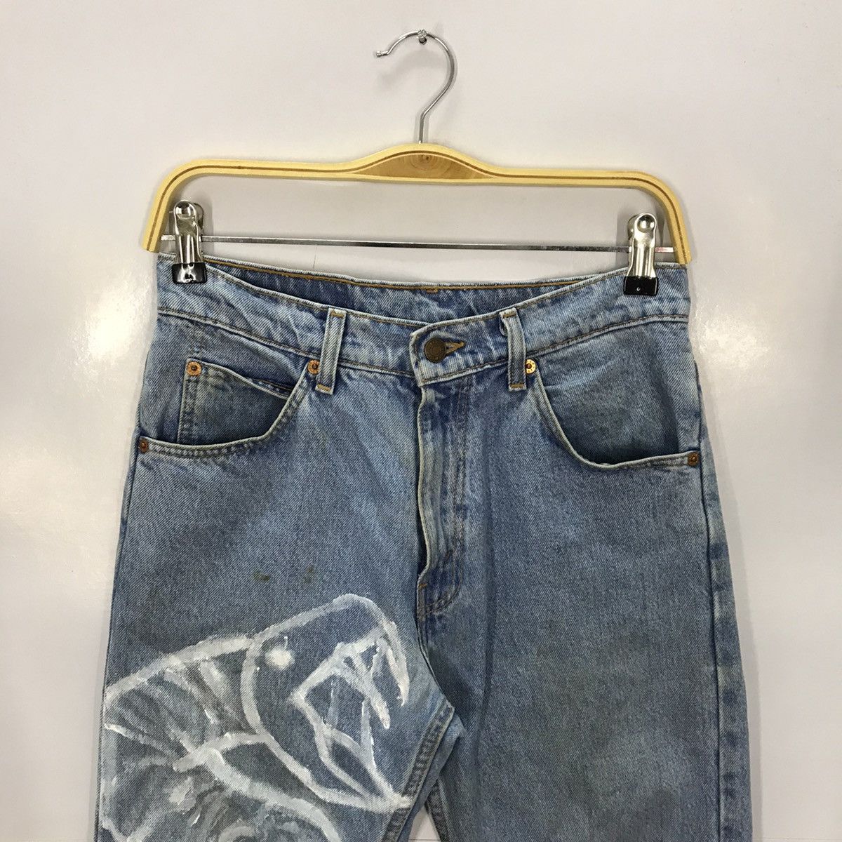 Levi's × Levi's Vintage Clothing × Vintage Levi’s 607 Orange tab art Snake denim pant Size US 27 - 2 Thumbnail