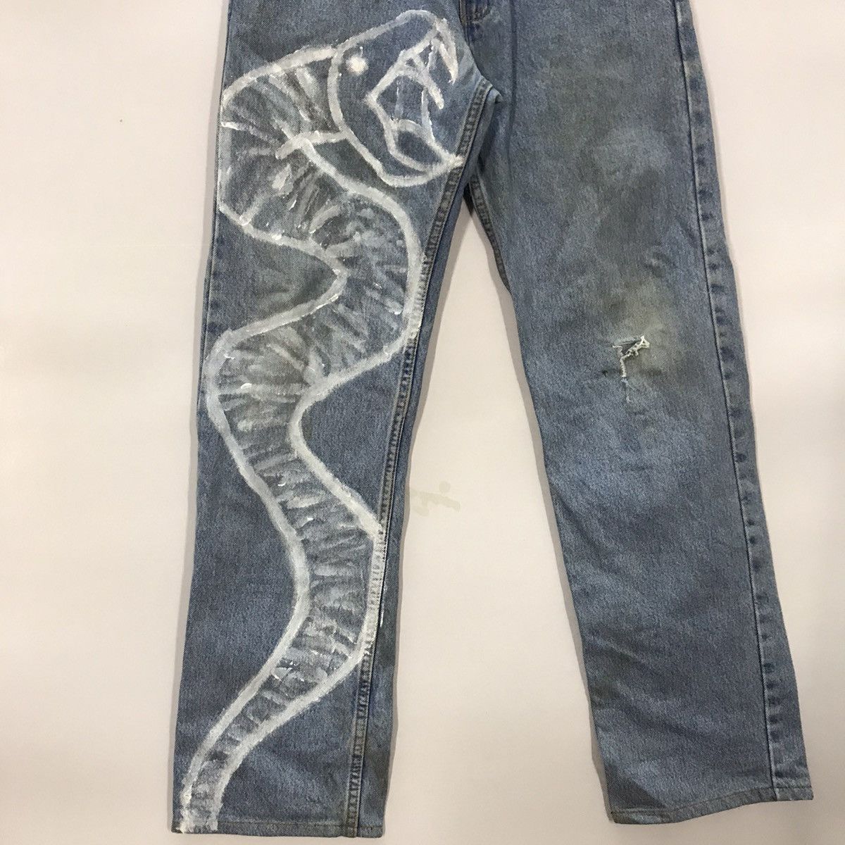 Levi's × Levi's Vintage Clothing × Vintage Levi’s 607 Orange tab art Snake denim pant Size US 27 - 5 Thumbnail