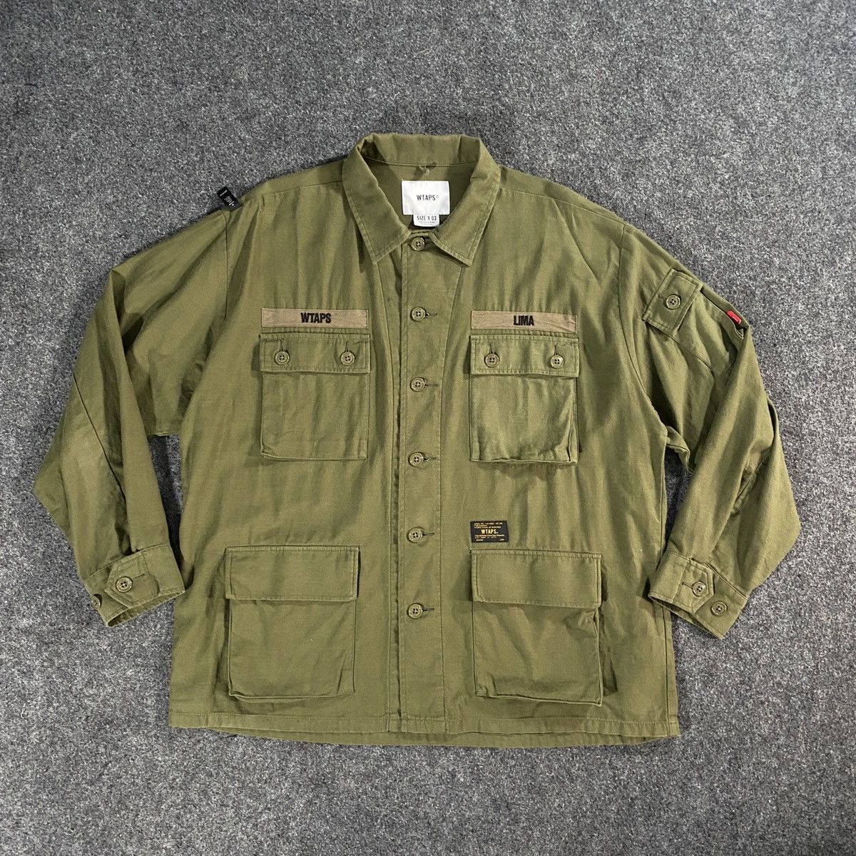 超豪華 WTAPS JUNGLE LS 01 /SHIRT. COTTON.SATIN ミリタリー