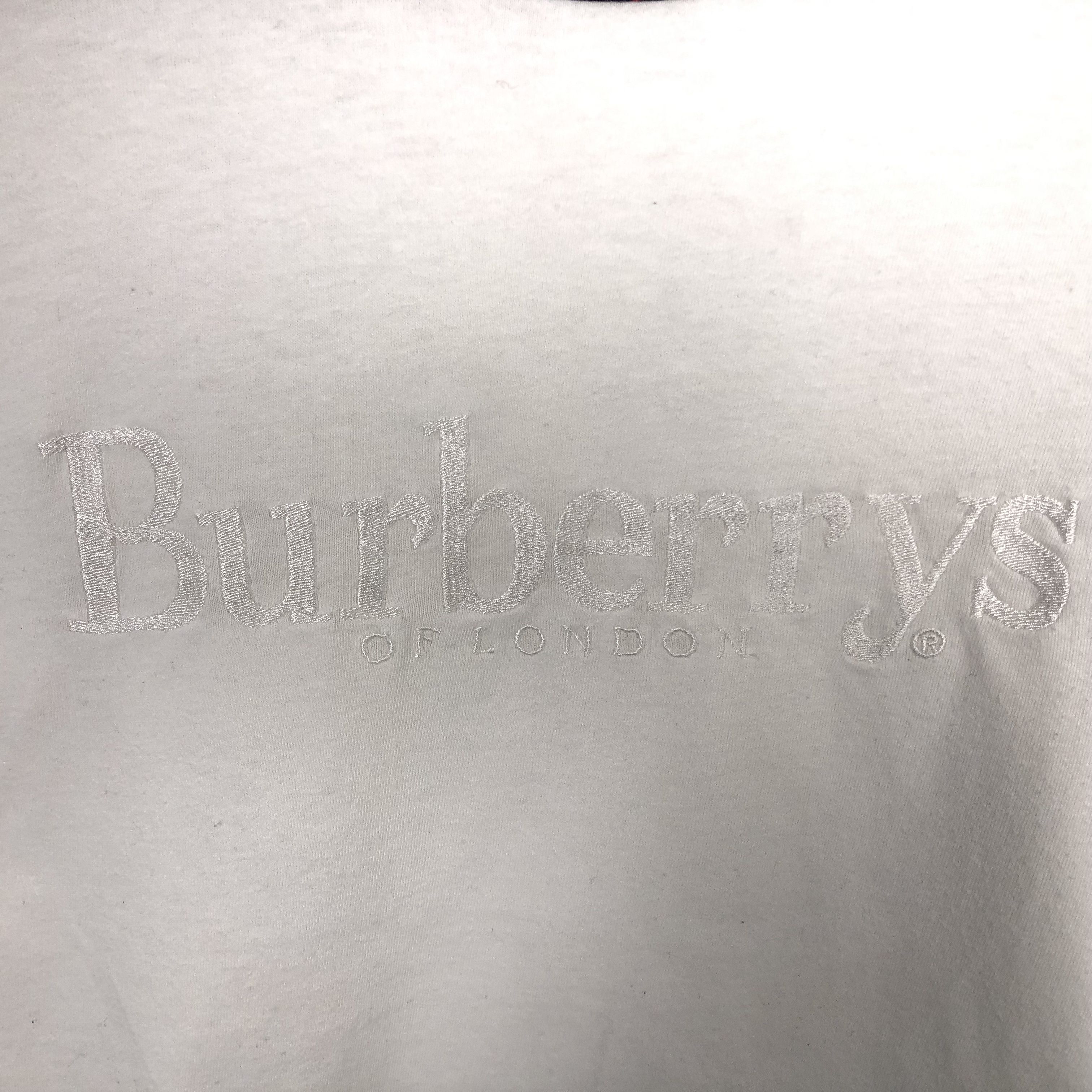 Burberry Vintage 90's Burberrys London Embroidery Design Tshirt Size US M / EU 48-50 / 2 - 2 Thumbnail