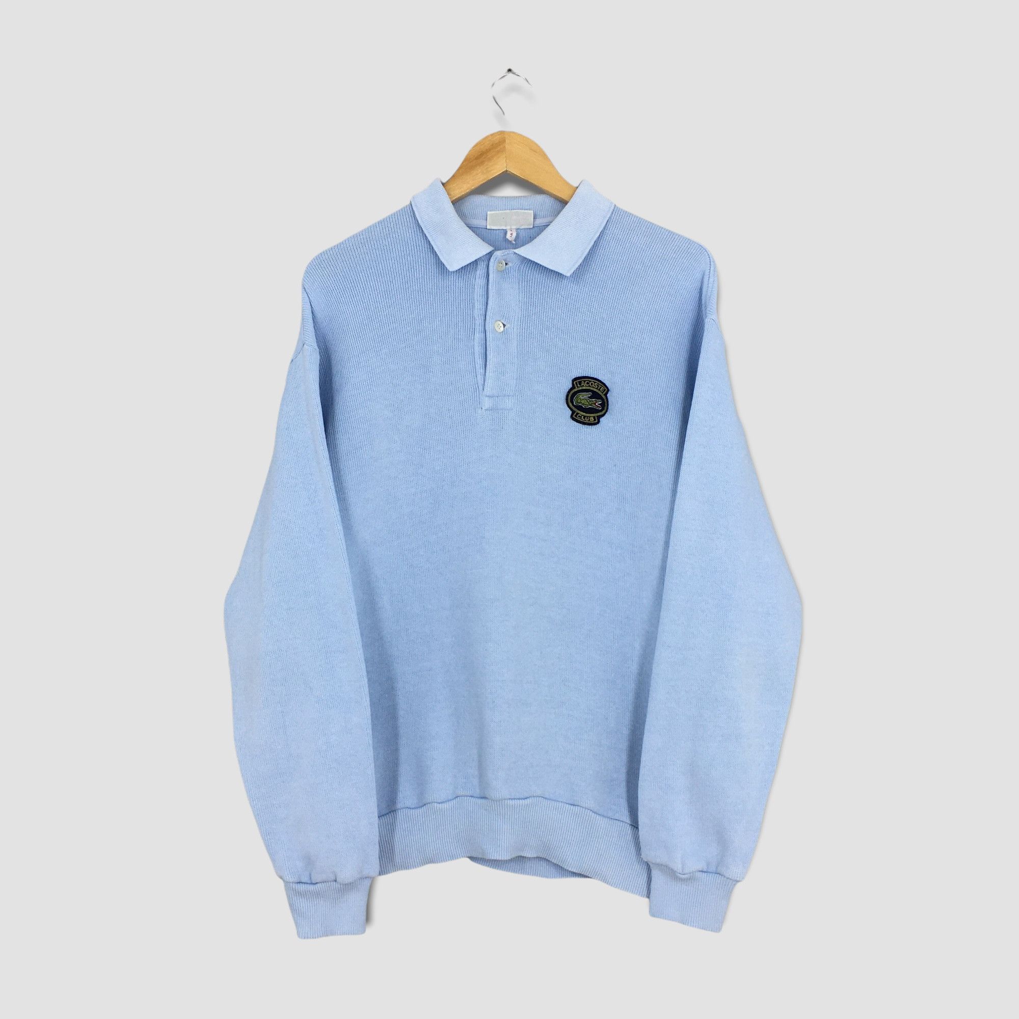Lacoste Vintage Chemise Lacoste Blue Polo Sweatshirt Medium Size US M / EU 48-50 / 2 - 1 Thumbnail