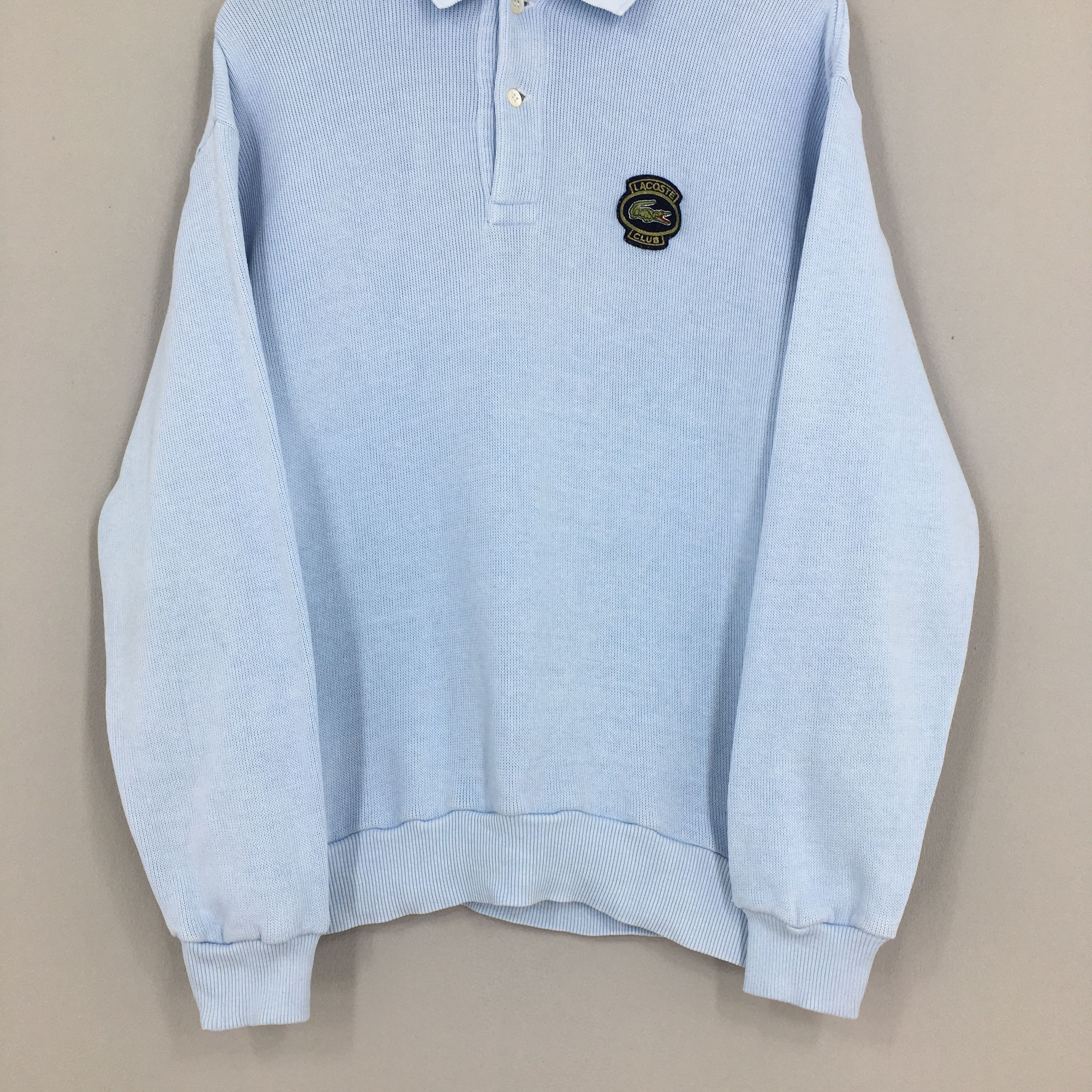 Lacoste Vintage Chemise Lacoste Blue Polo Sweatshirt Medium Size US M / EU 48-50 / 2 - 3 Thumbnail