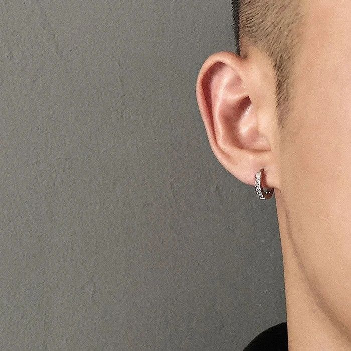 Jewelry × Vintage Fashion Silver Round Men's Stud Earrings Size ONE SIZE - 1 Thumbnail