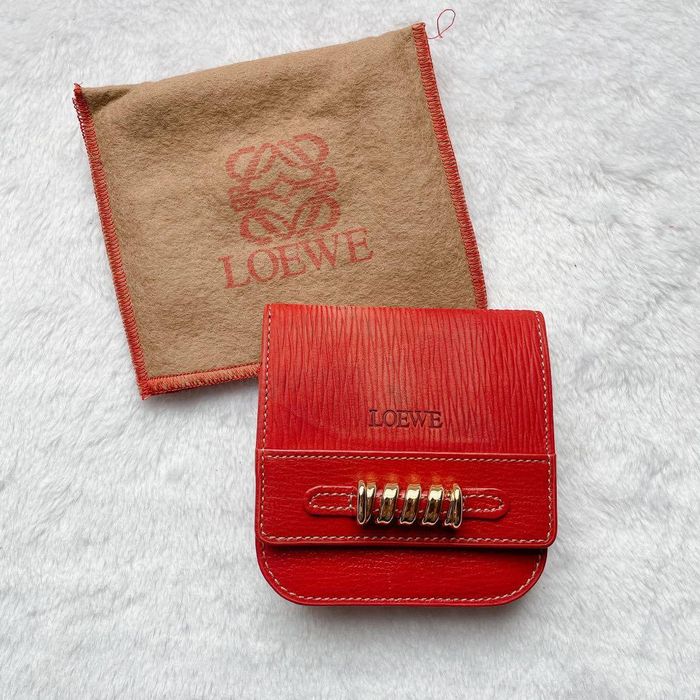 Loewe Vintage Loewe red coin purse | Grailed