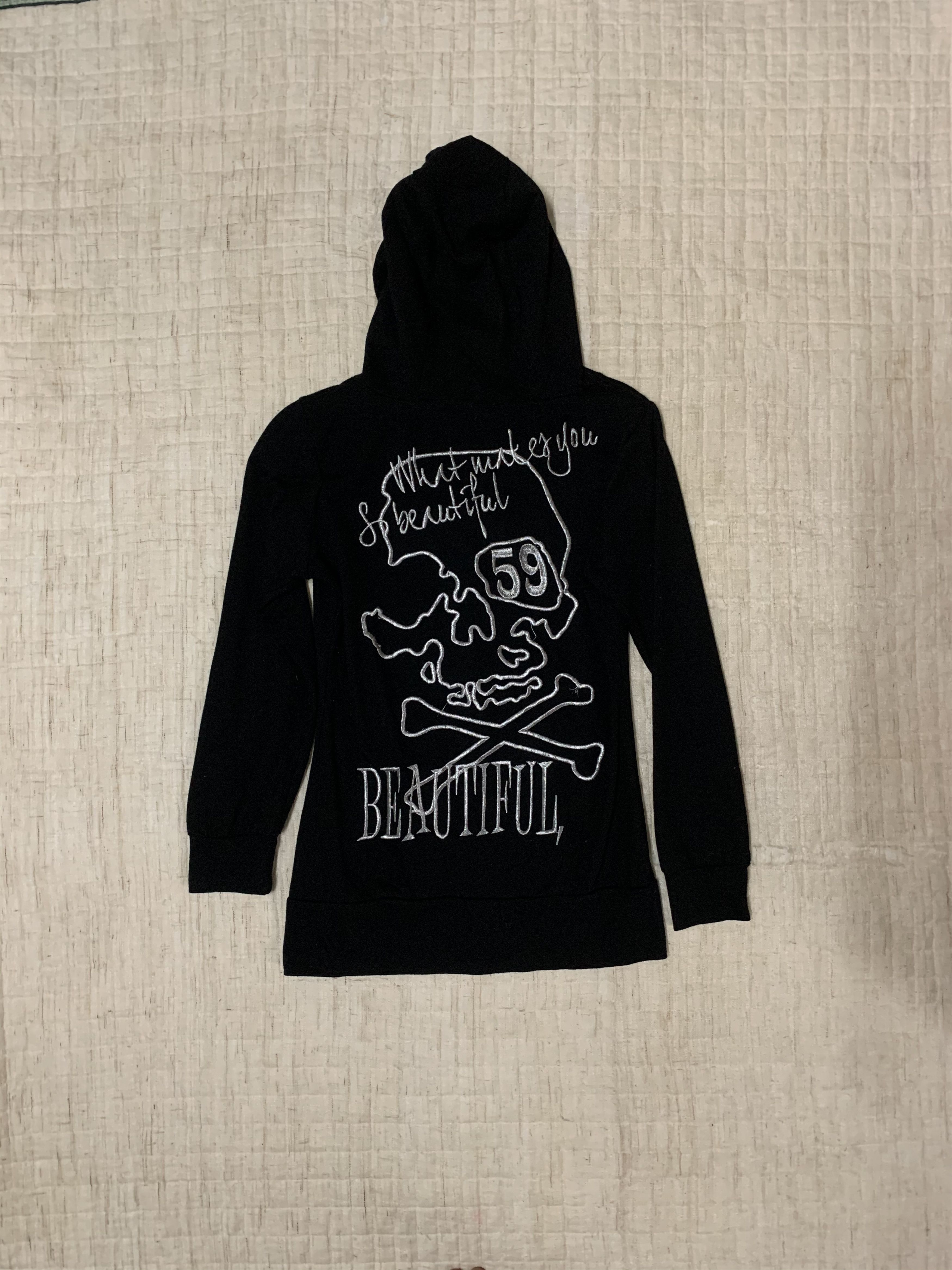 Japanese Brand 🔥 Japanese Vintage Skull Embroidery Hooded Jumper Sweater Size US S / EU 44-46 / 1 - 1 Thumbnail