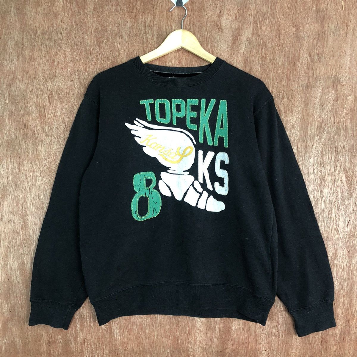 Japanese Brand Topeka Black Big Logo sweatshirt japan #6015 Size US M / EU 48-50 / 2 - 3 Thumbnail