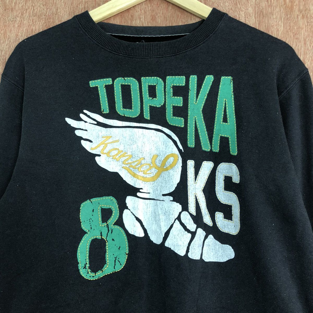 Japanese Brand Topeka Black Big Logo sweatshirt japan #6015 Size US M / EU 48-50 / 2 - 8 Thumbnail
