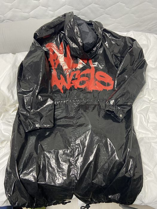 Moncler OS Moncler x Palm angels graffiti logo raincoat jacket | Grailed