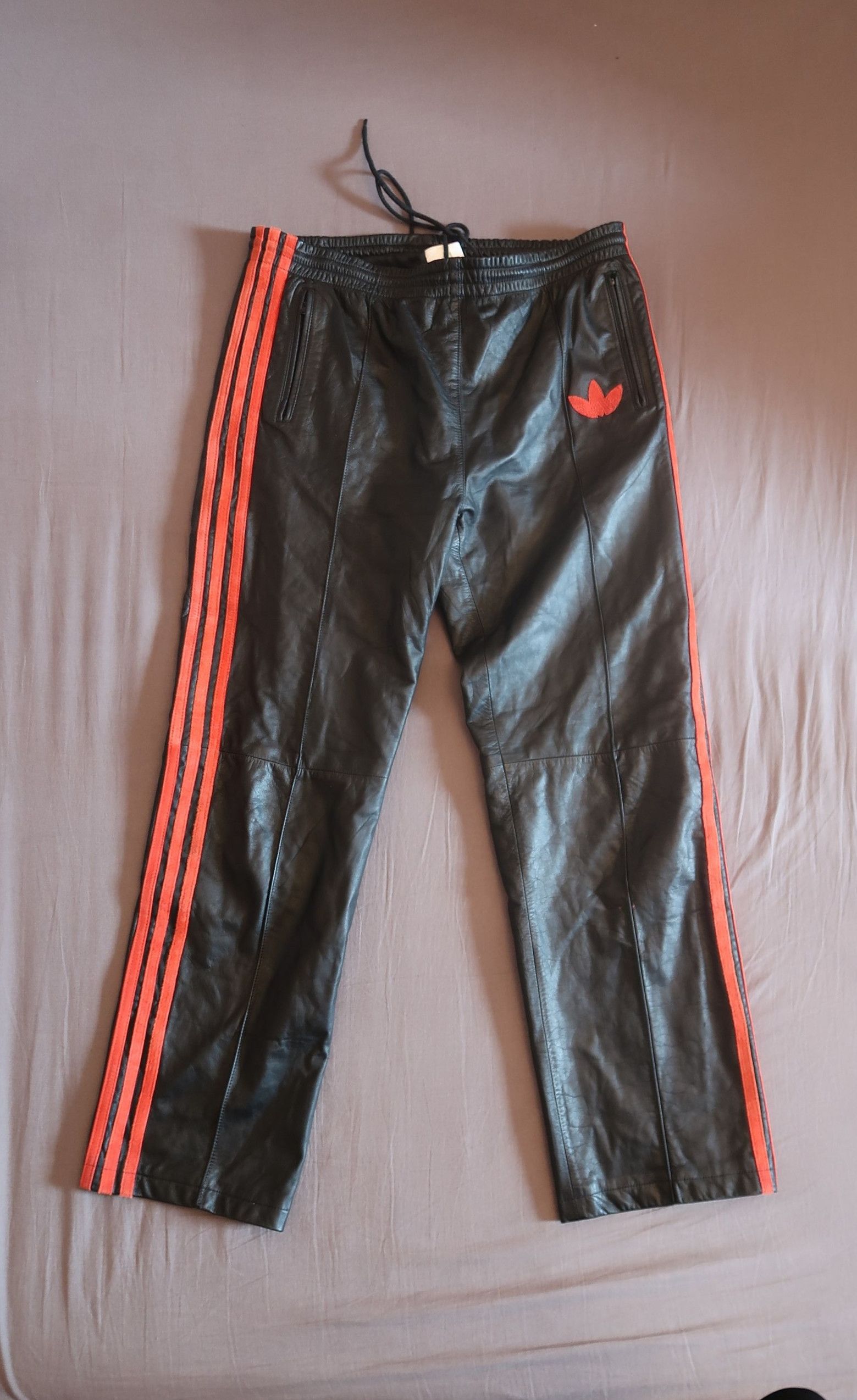 Adidas × Vintage Adidas Vintage Straight Leather Pants M Run