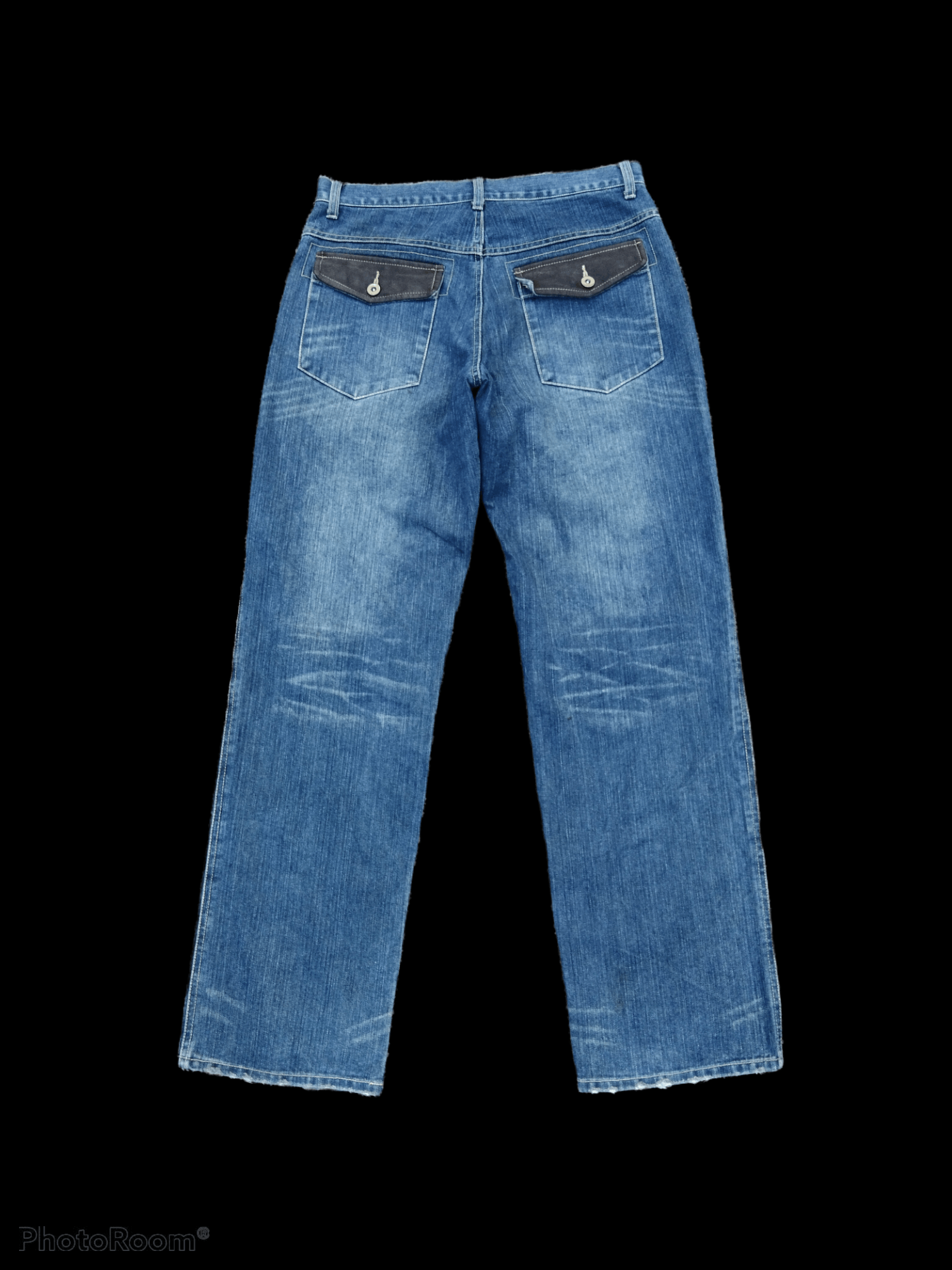 Japanese Brand DiSTRESSED BORO PACTH MASSIVE SQUAD DENIM PANTS Size US 31 - 3 Thumbnail