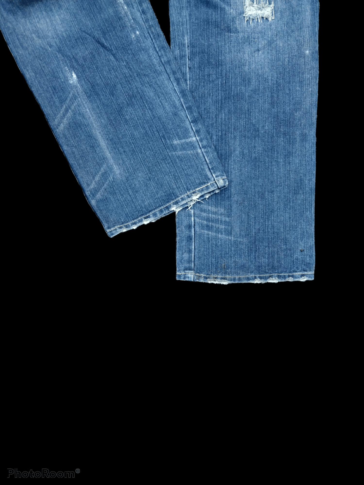 Japanese Brand DiSTRESSED BORO PACTH MASSIVE SQUAD DENIM PANTS Size US 31 - 6 Thumbnail