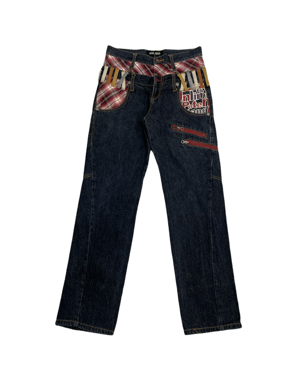 Japanese Brand Nylaus Double Waist Multipockets Jeans Size US 31 - 2 Thumbnail