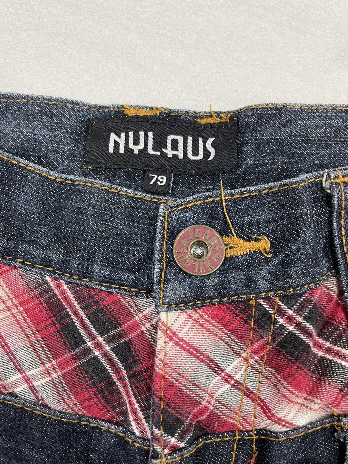 Japanese Brand Nylaus Double Waist Multipockets Jeans Size US 31 - 7 Thumbnail