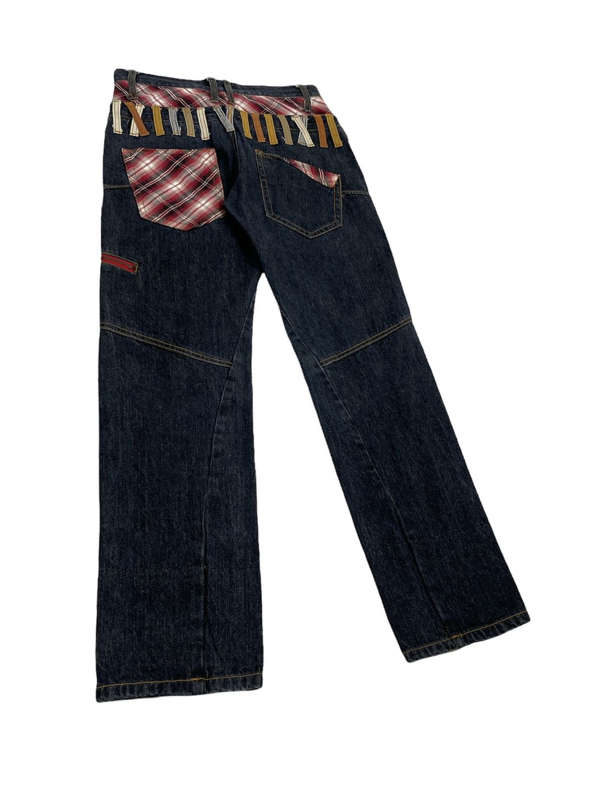 Japanese Brand Nylaus Double Waist Multipockets Jeans Size US 31 - 5 Thumbnail
