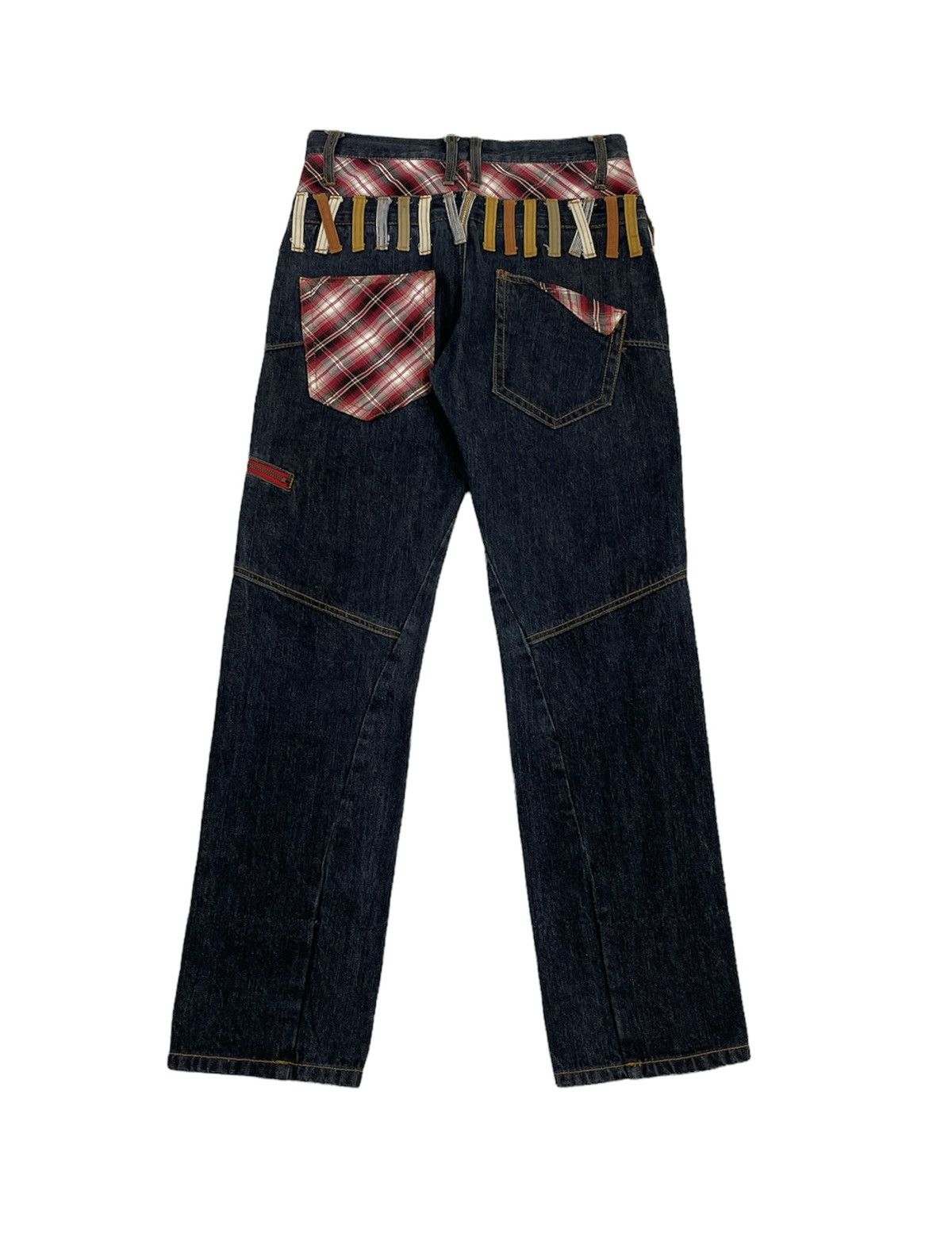 Japanese Brand Nylaus Double Waist Multipockets Jeans Size US 31 - 4 Thumbnail