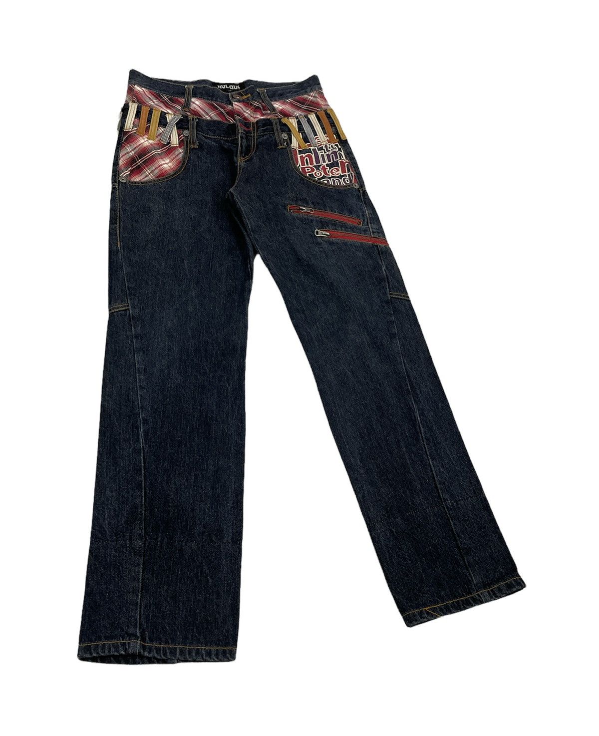 Japanese Brand Nylaus Double Waist Multipockets Jeans Size US 31 - 3 Thumbnail