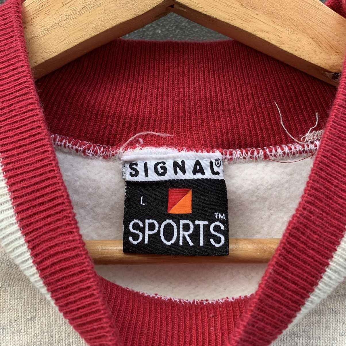 Signal Sport × Vintage 💥 1990’s Vintage Signal Sports Crewneck Blank Sweater Size US L / EU 52-54 / 3 - 9 Thumbnail