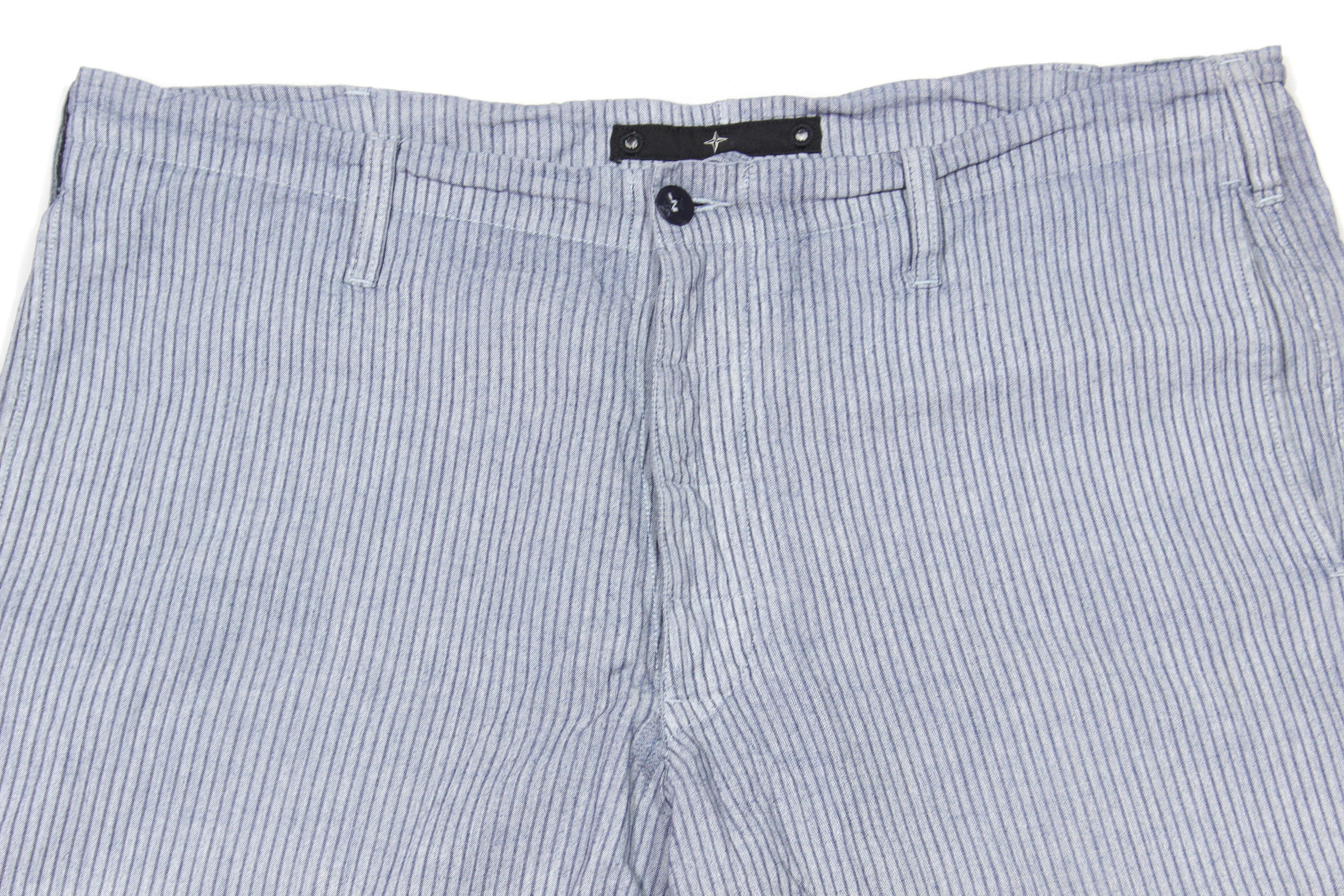 Stone Island 80S Logo Striped Shorts Vintage Size US 36 / EU 52 - 3 Thumbnail