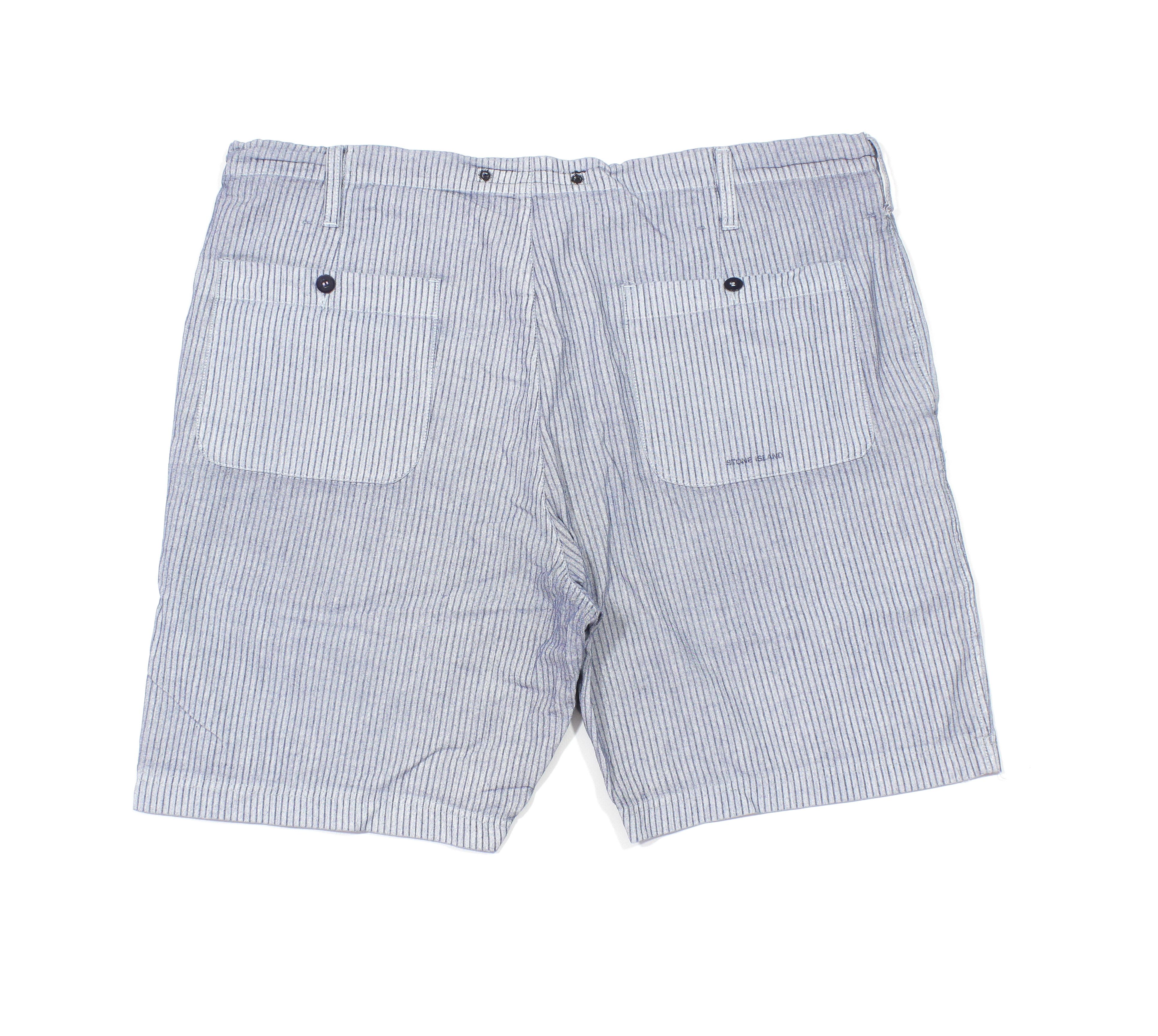 Stone Island 80S Logo Striped Shorts Vintage Size US 36 / EU 52 - 2 Thumbnail