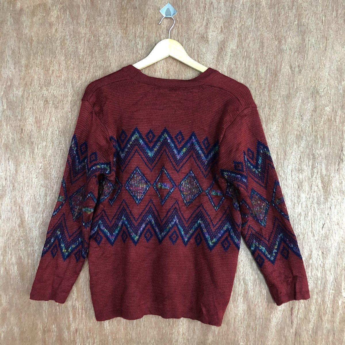 Japanese Brand Ventviolet Red cardigan art japan mohair Knitwear #H226 Size US M / EU 48-50 / 2 - 13 Thumbnail