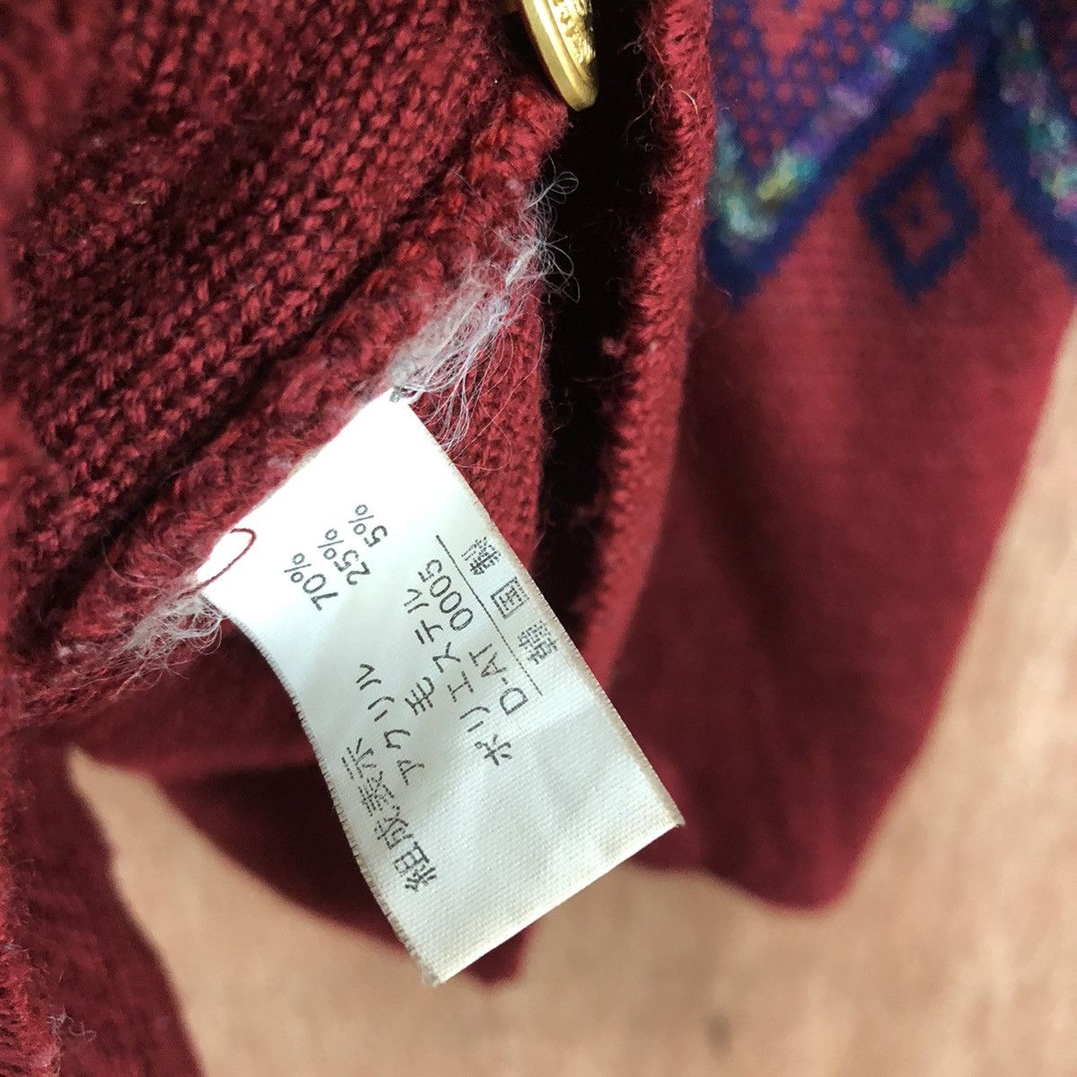 Japanese Brand Ventviolet Red cardigan art japan mohair Knitwear #H226 Size US M / EU 48-50 / 2 - 14 Thumbnail