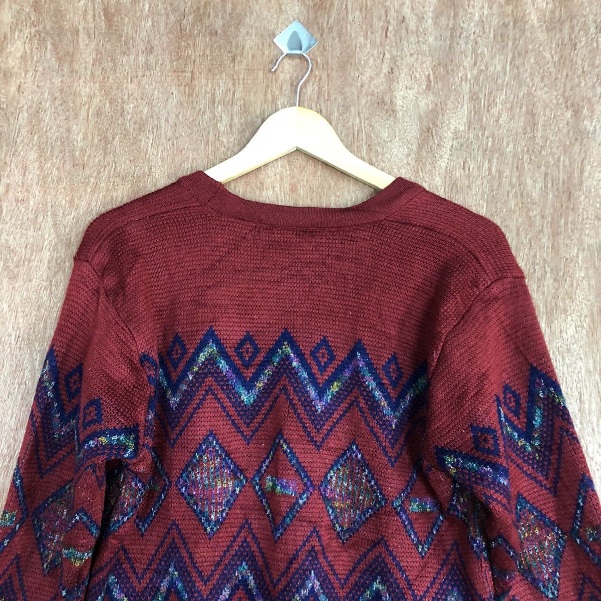 Japanese Brand Ventviolet Red cardigan art japan mohair Knitwear #H226 Size US M / EU 48-50 / 2 - 12 Thumbnail